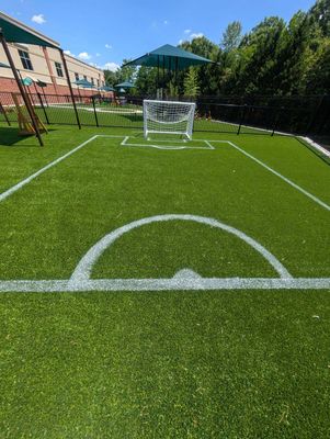 KinderCare Playground Turf and Custom Athletic Striping in Fredericksburg
