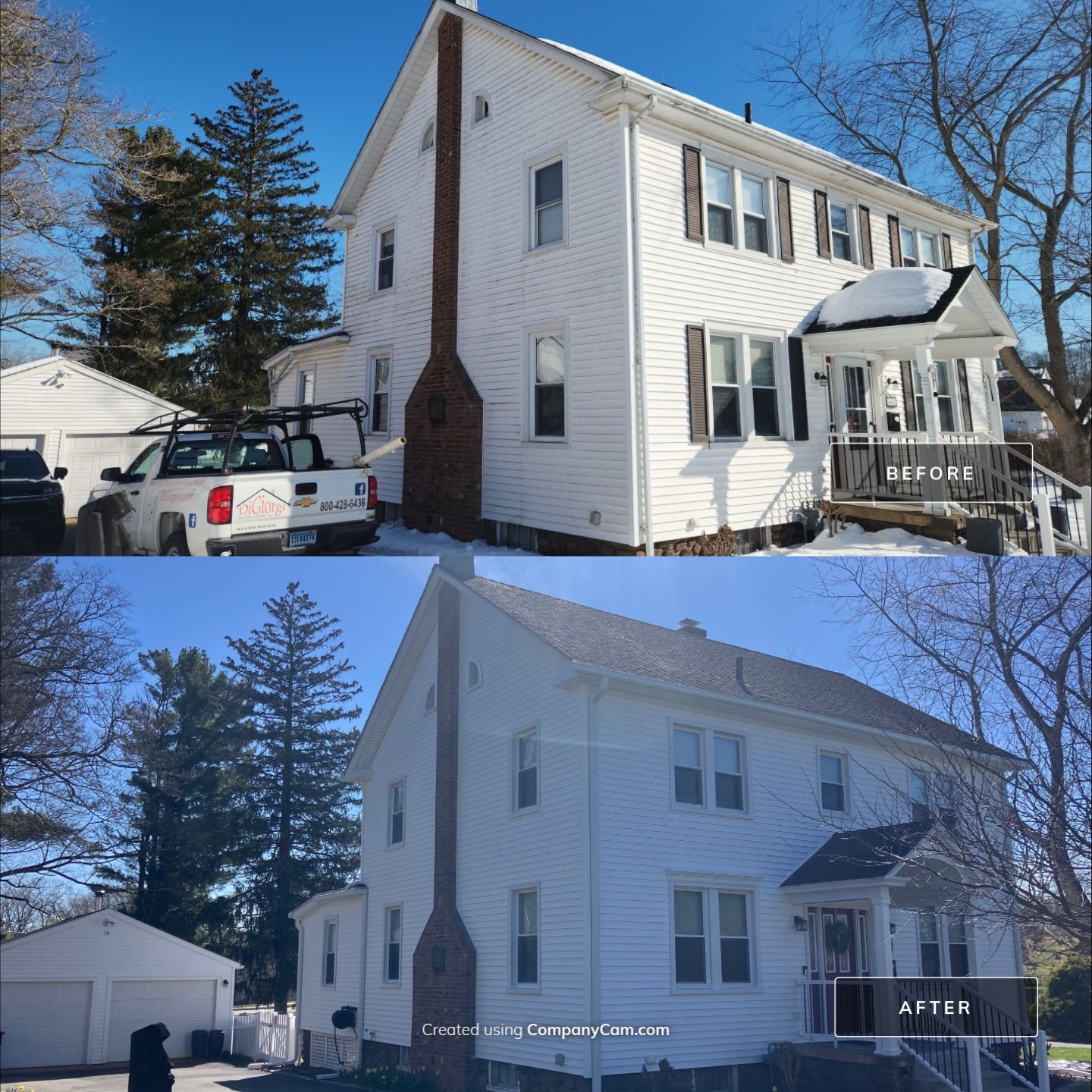 Refreshed Siding with Cert. Mainstreet D/4 clapboard, White by DiGiorgi Roofing and Siding Inc