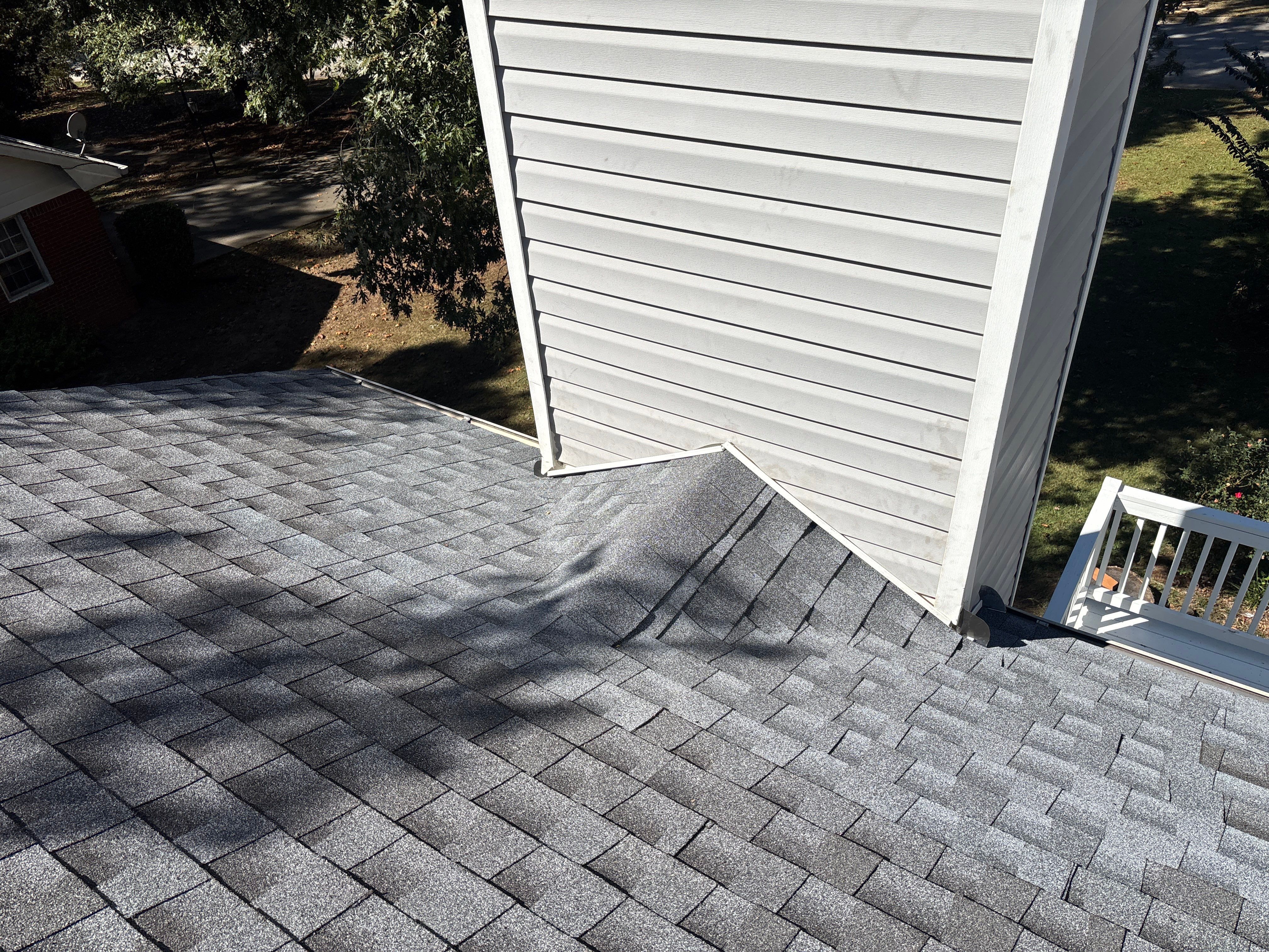 Poor roof installation by Deerfield Roofing LLC