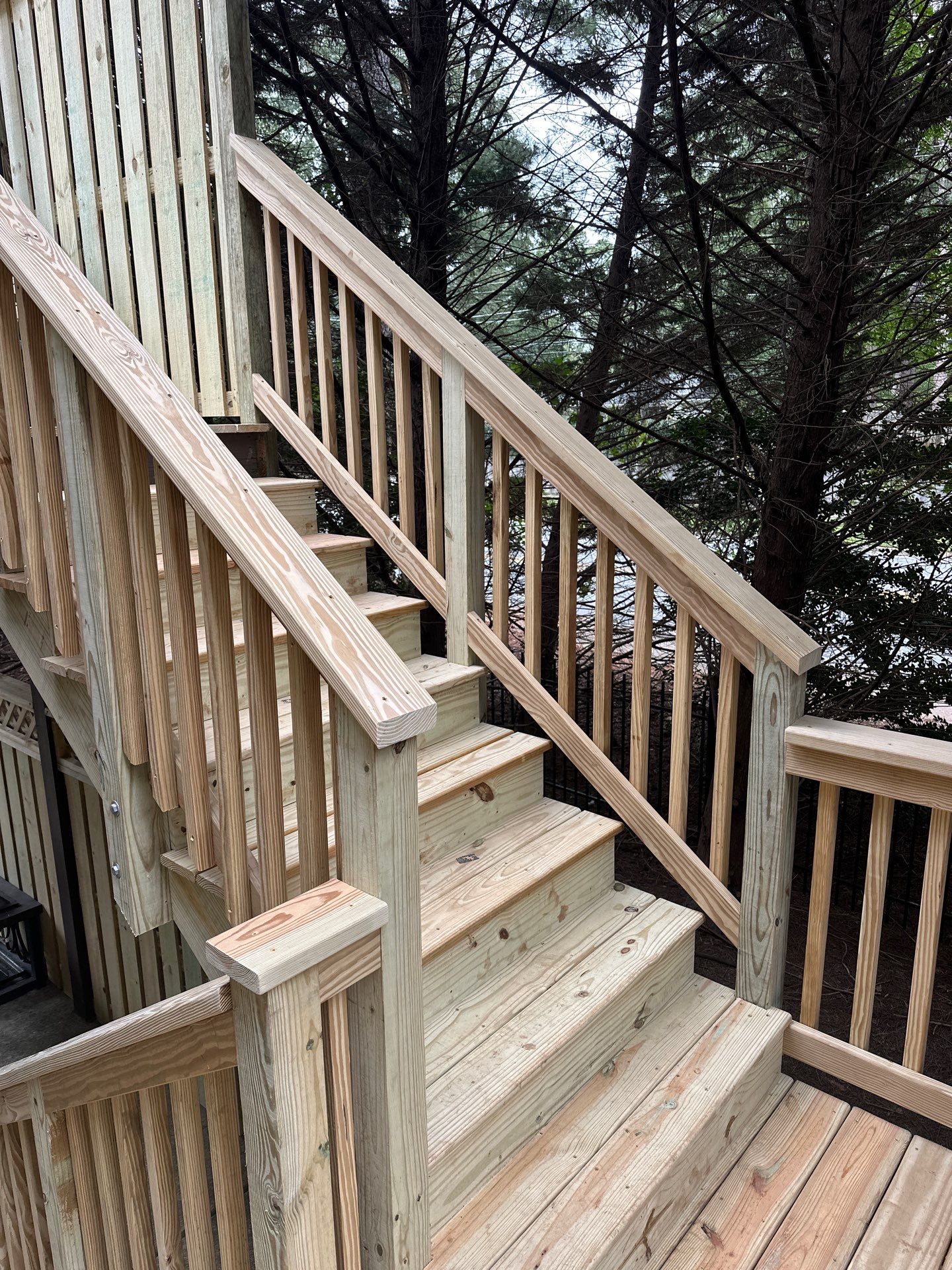 Decatur, GA Deck Resurface and Privacy Wall Build Using Pressure Treated Pine by Nelson Exteriors 