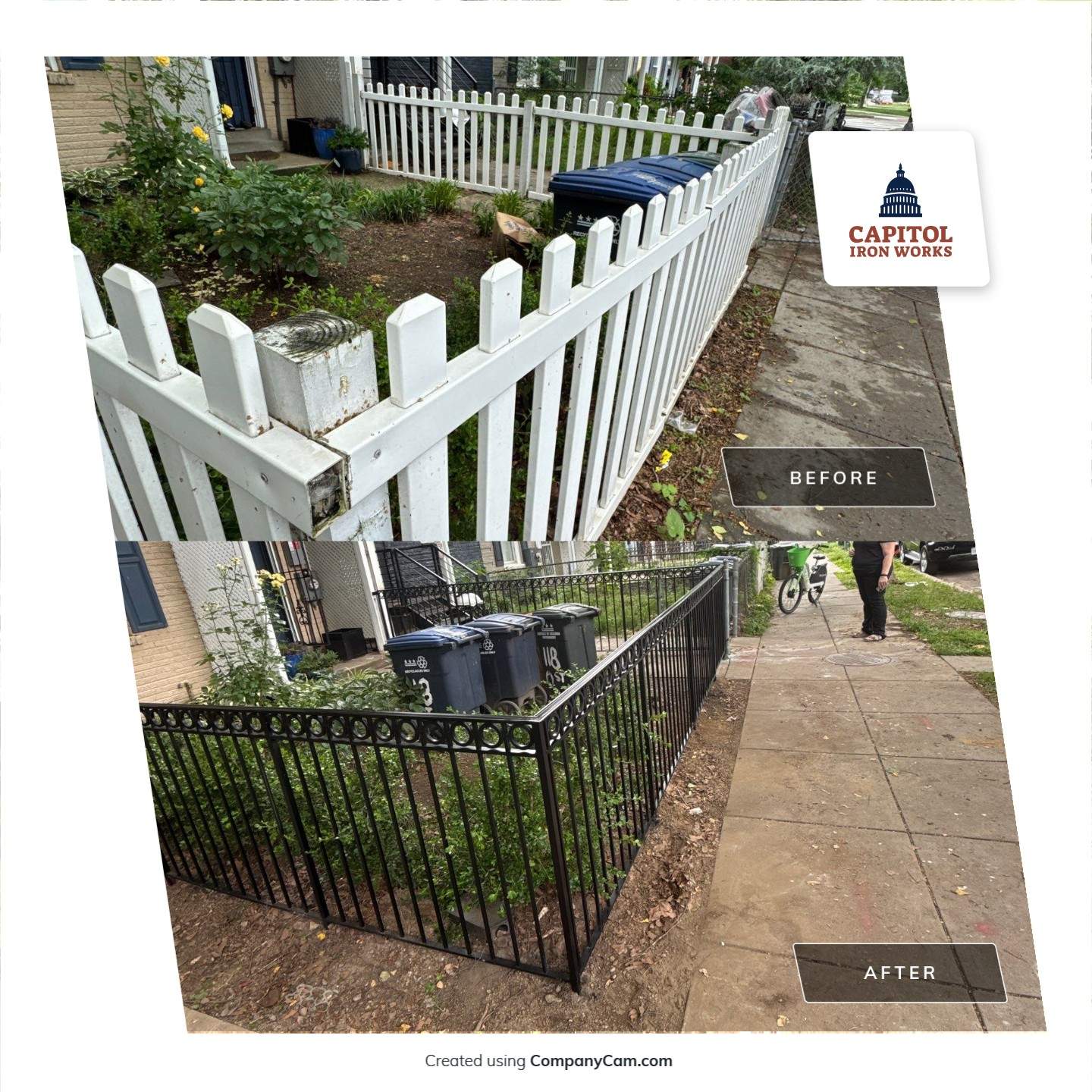 Custom Iron Fencing & Pet-Safe Gate Installation in Washington, DC. by Capitol Iron Works