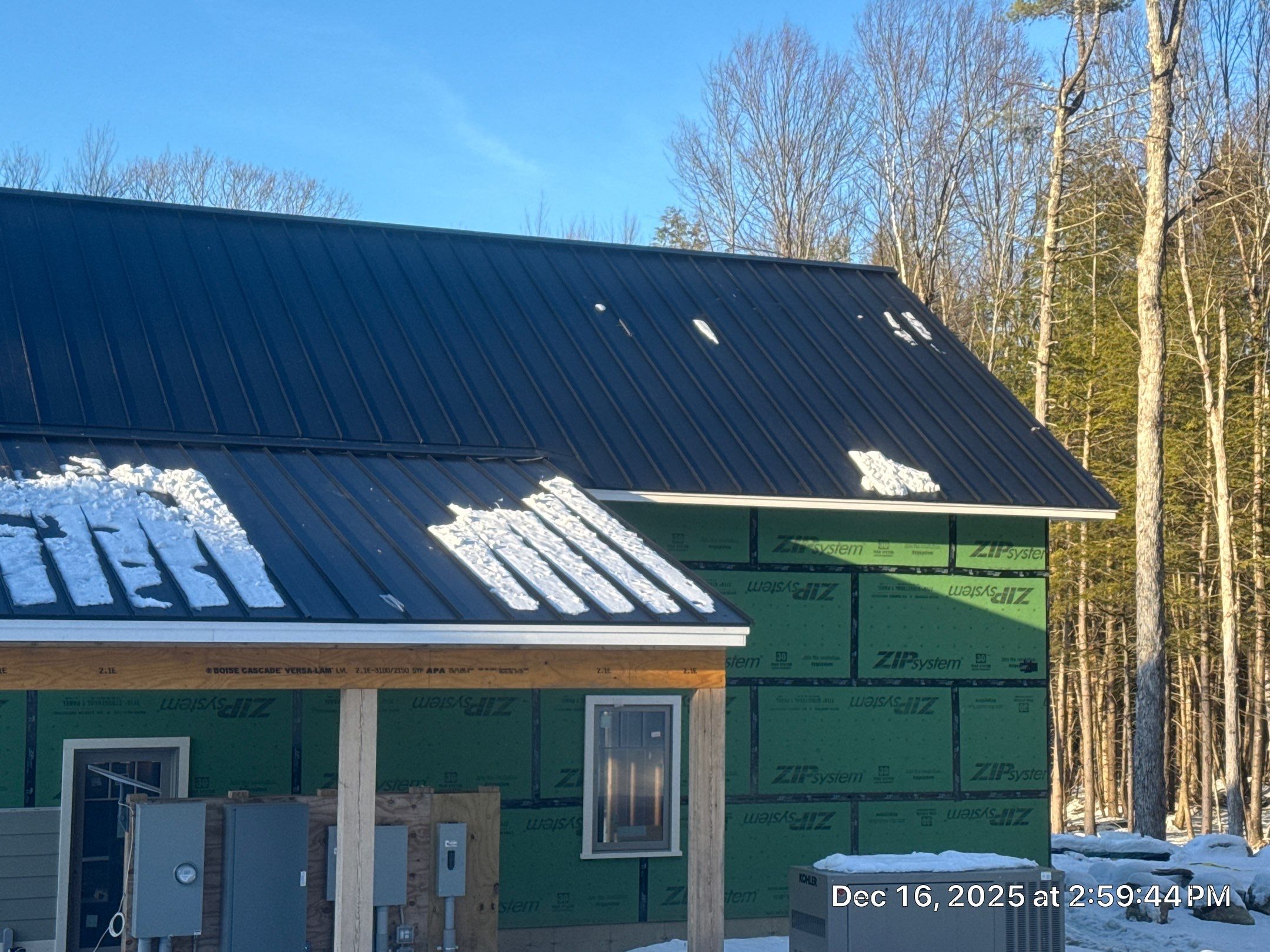Standing Seam Metal Roof Installation — New Construction in New Ipswich, NH by Compass exteriors