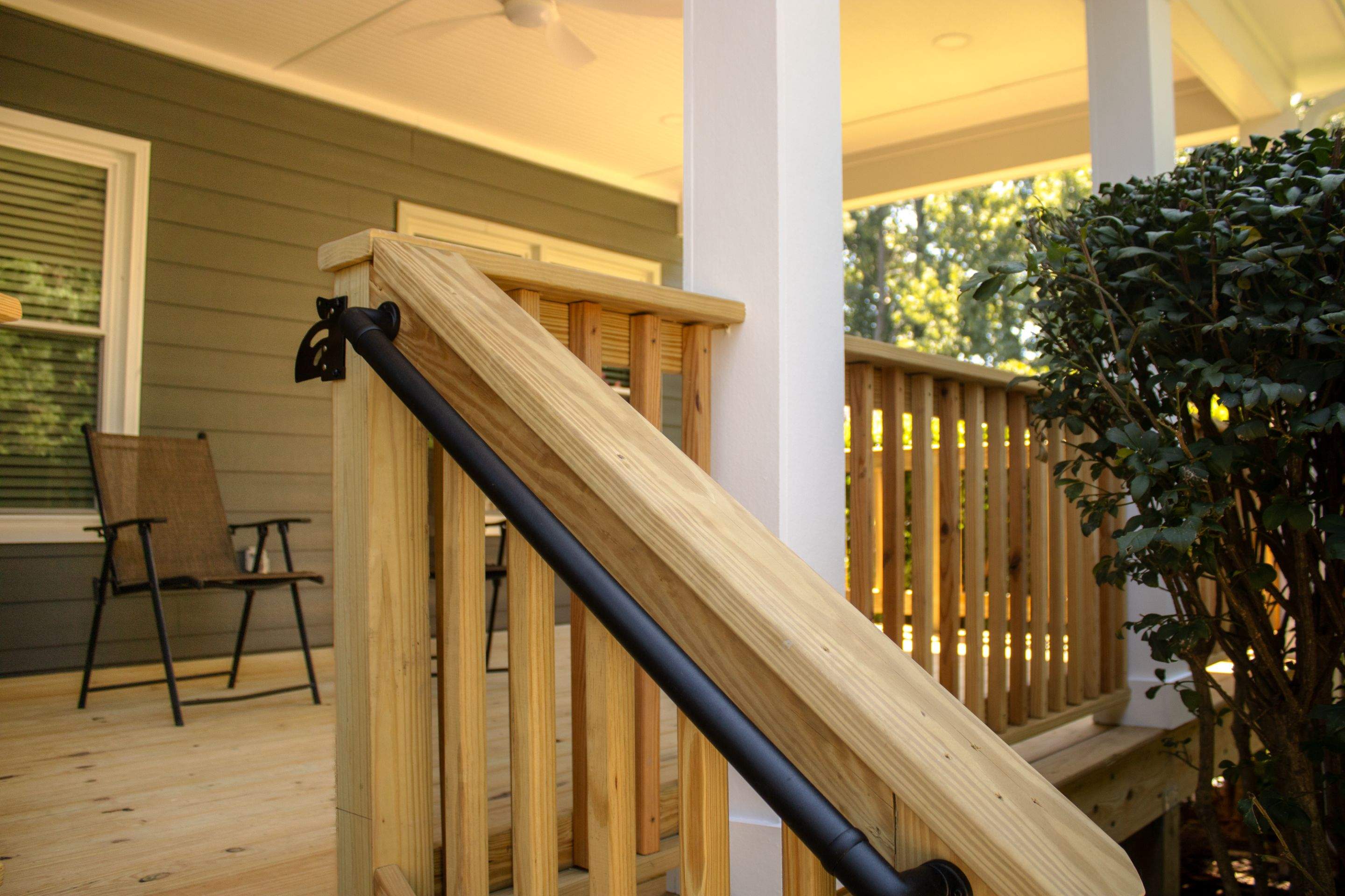 Roswell, GA Wood Deck and Covered Porch Build  by Nelson Exteriors 