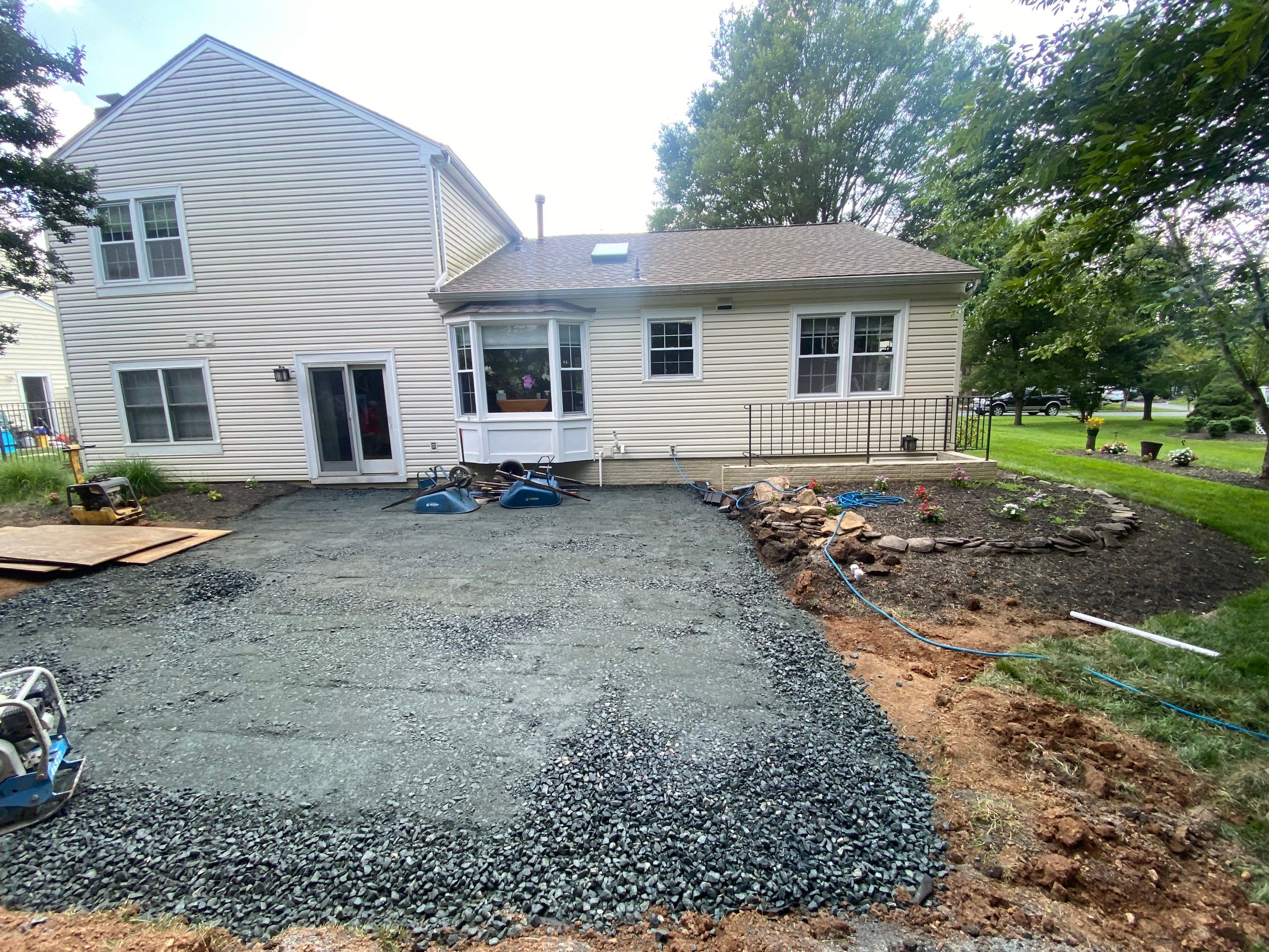 Backyard Transformation using Techo-Bloc Pavers by The Smet Companies, LLC