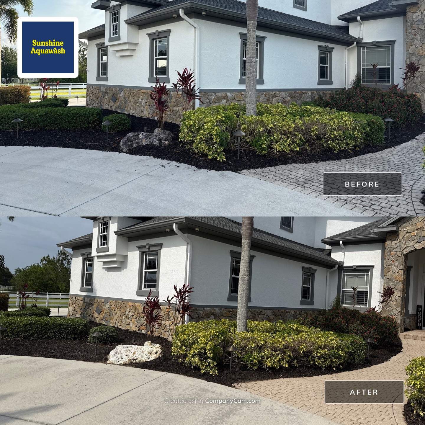 Comprehensive Exterior Cleaning for 2-Story Home in Foxbrook Community – Parrish, FL by Sunshine AquaWash