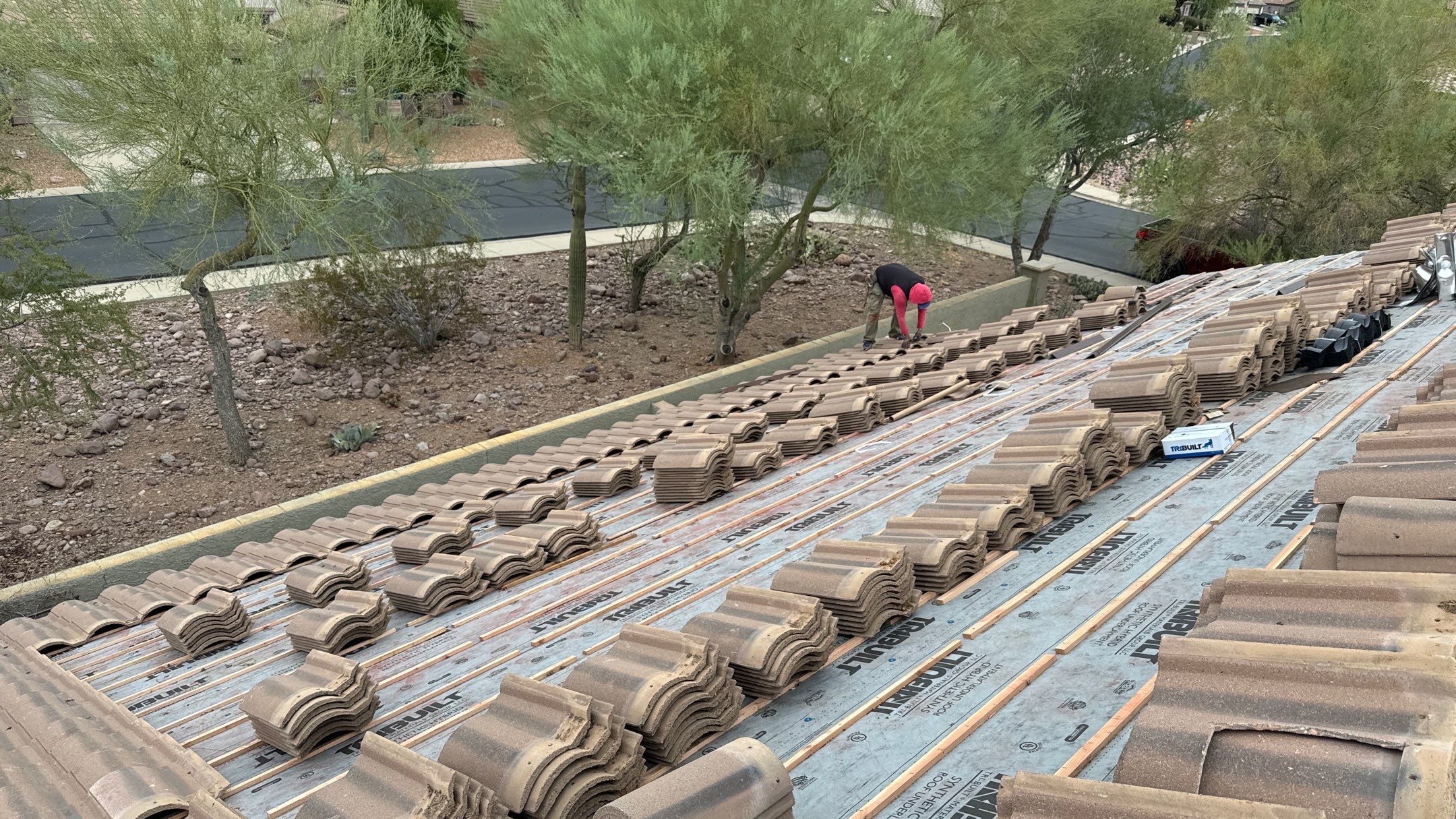 Residential Roofing Installation using Clay Tile by Weather-Tite Exteriors LLC