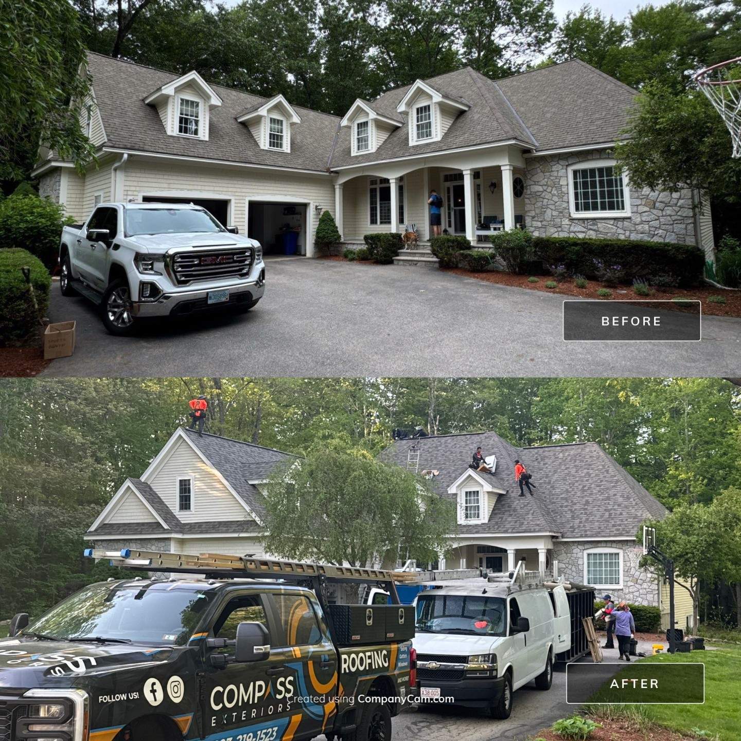 48-Square Roof Replacement in Exeter, NH Using Owens Corning Duration Shingles in Driftwood by Compass exteriors