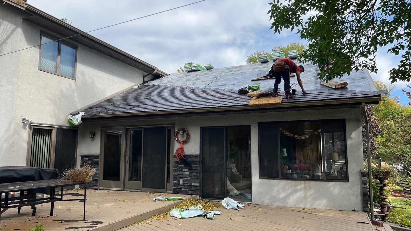 Premium Roof Replacement – F-Wave Designer Slate | Little Canada, MN by First Impressions Exteriors
