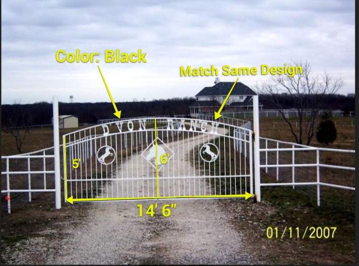 Bradenton, FL 5ft. to 6ft. Sunrise Arch Entry Gate by Asap fence and gates, LLC