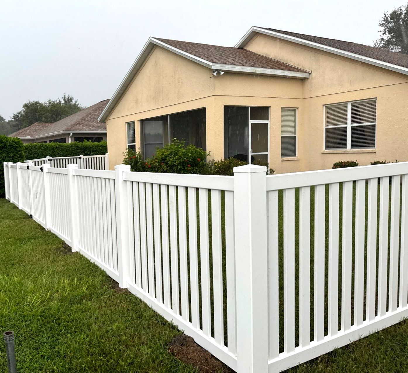 Vinyl Fence Installation using 6Ft White Vinyl Privacy and Picket Fence by Asap fence and gates, LLC