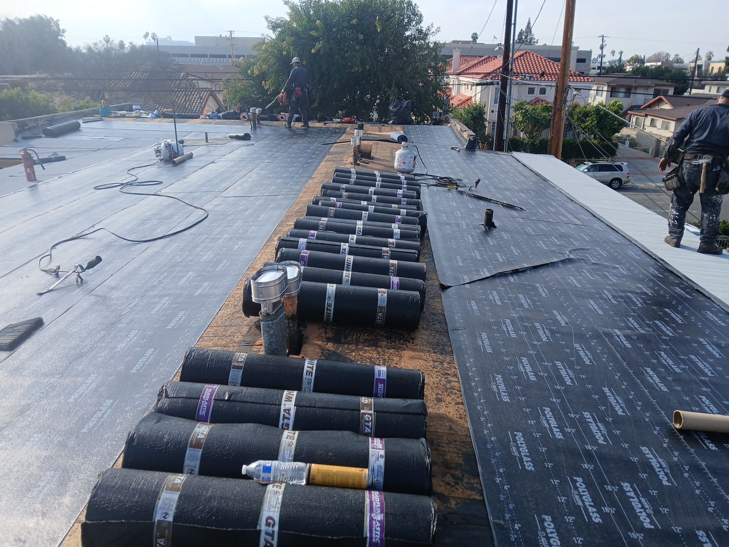 Commercial Roofing Installation using CertainTeed GTA Modified Bitumen System by Hull Brothers Roofing