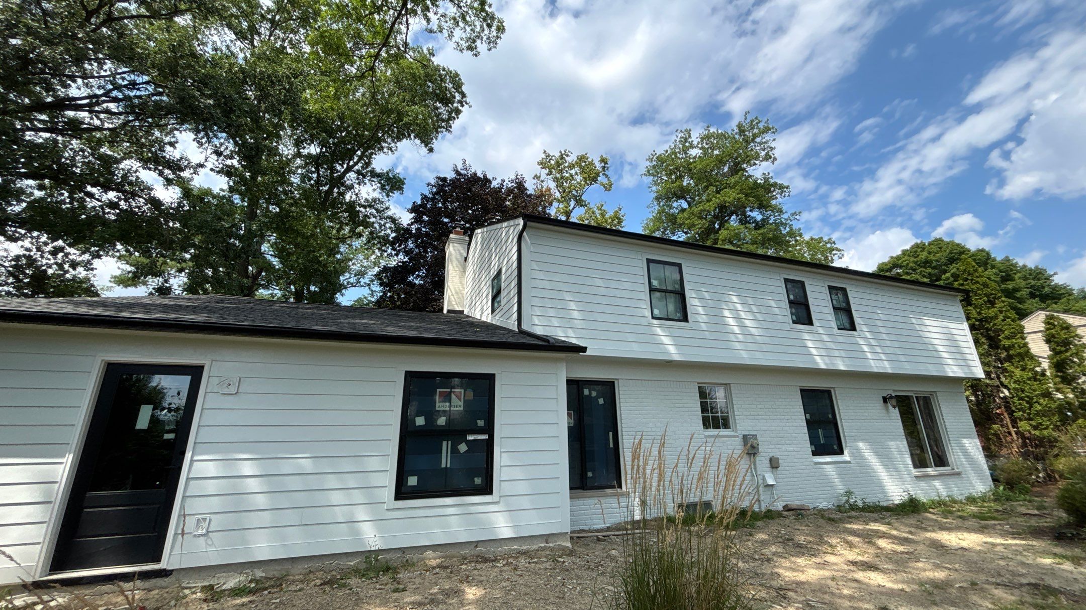Siding Replacement using Hardie Plank S8 1/4"  Arctic White by 180 Contractors