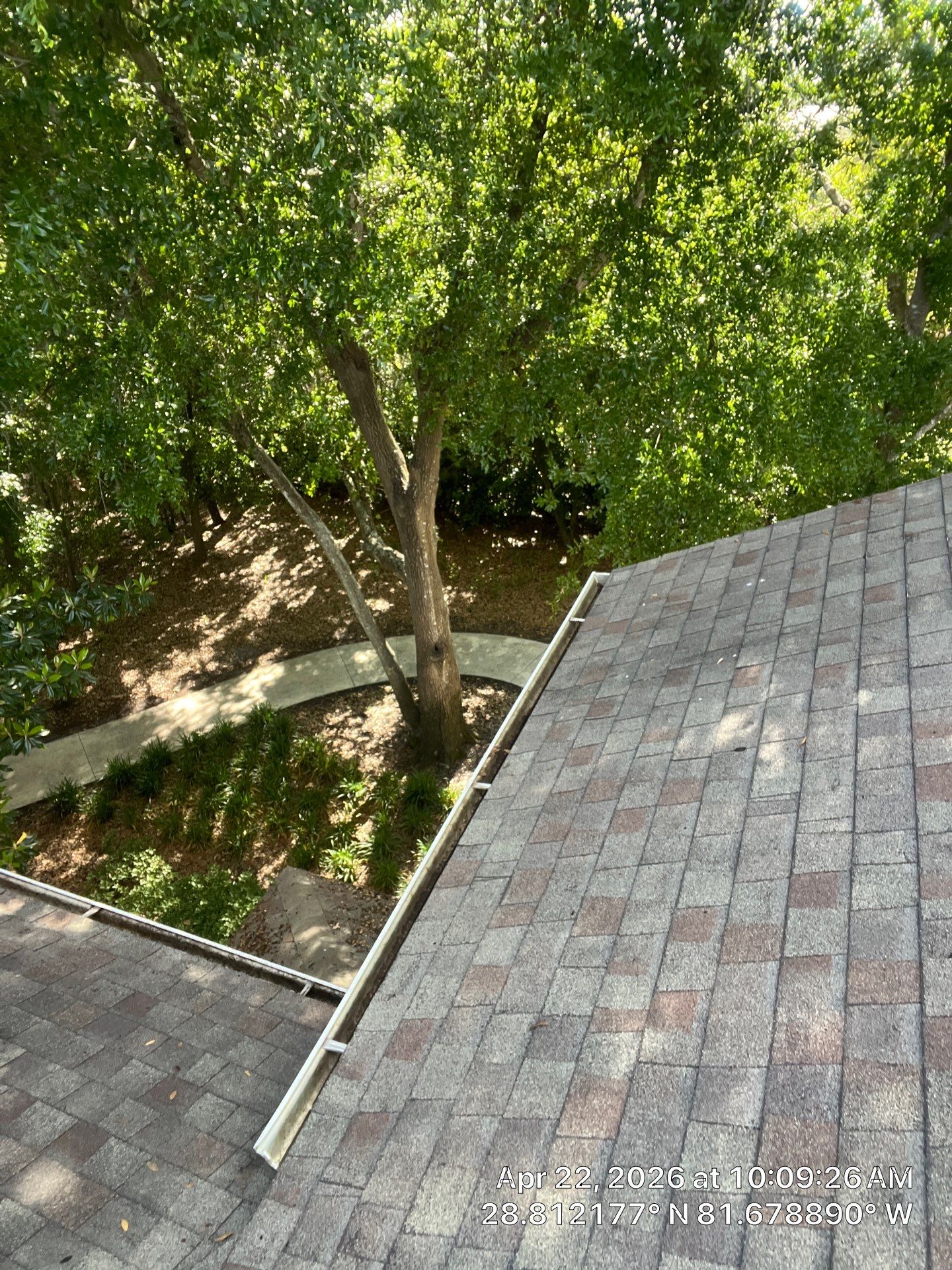 Commercial gutter cleaning The Villages, FL after photo with clean gutters