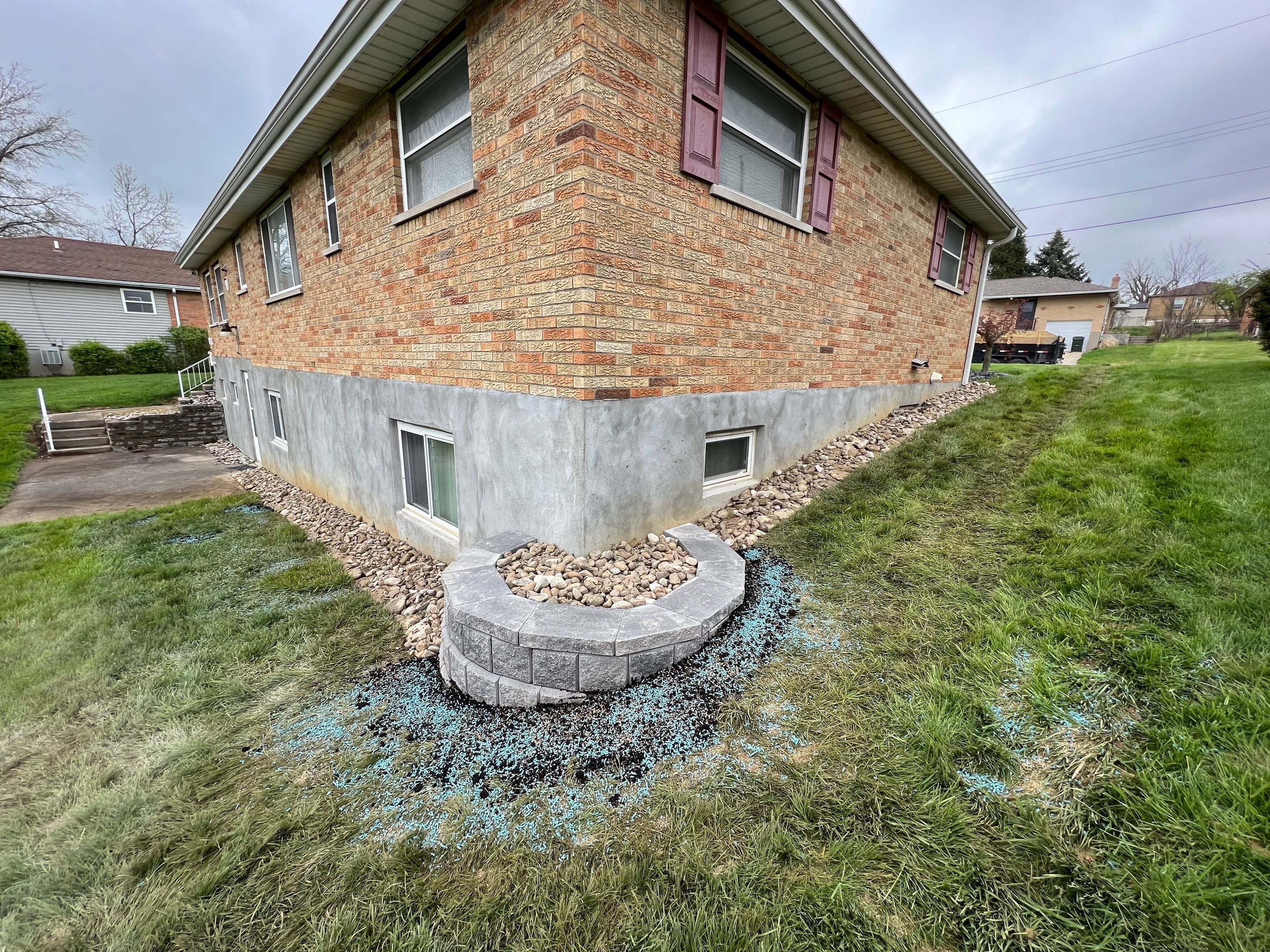 Wall Installation and Gravel Bed Creation by Reisenberg’s Lawn & Landscape, LLC