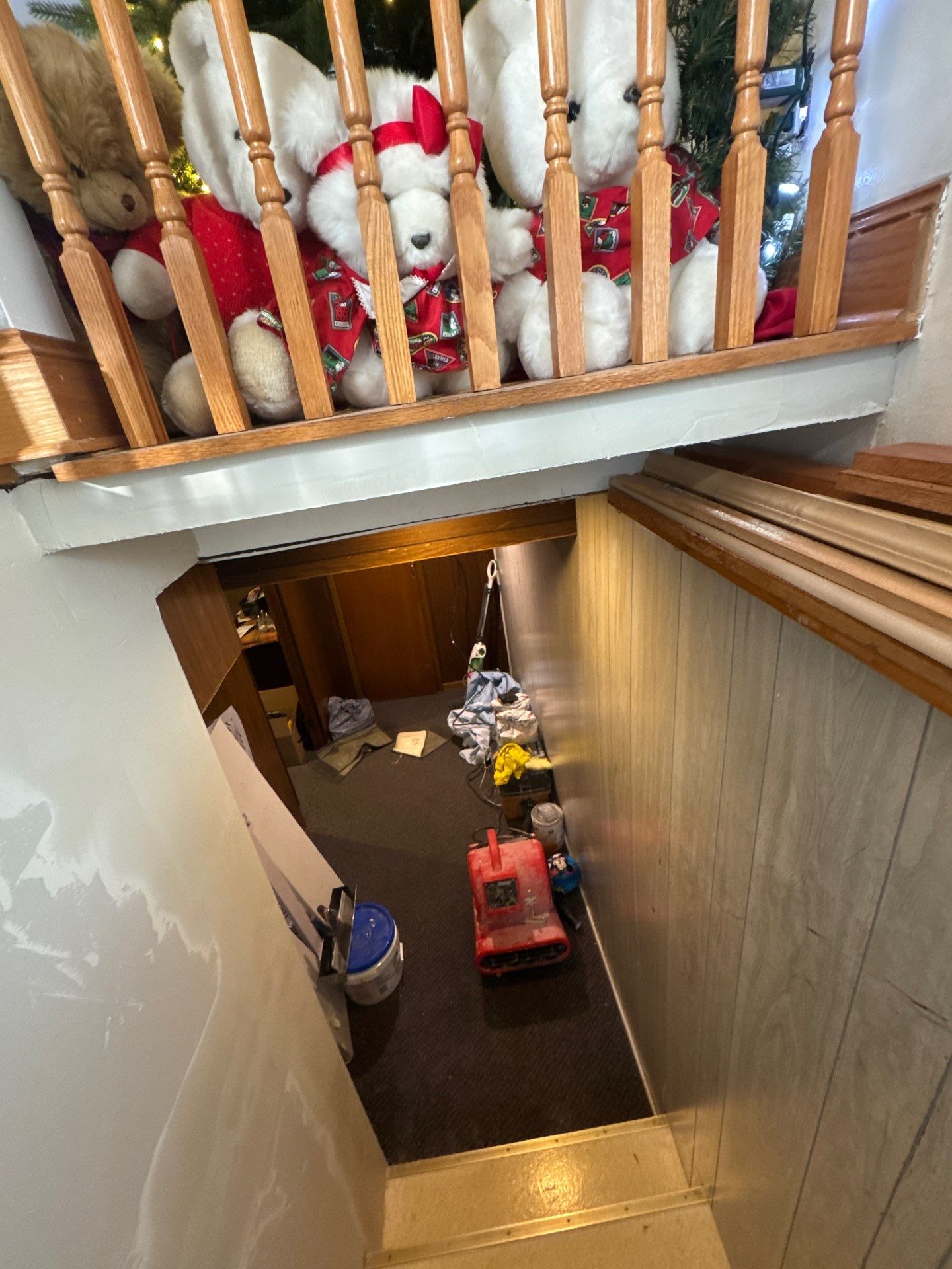 Interior Stair Wall Finishing by OCS Contracting Services