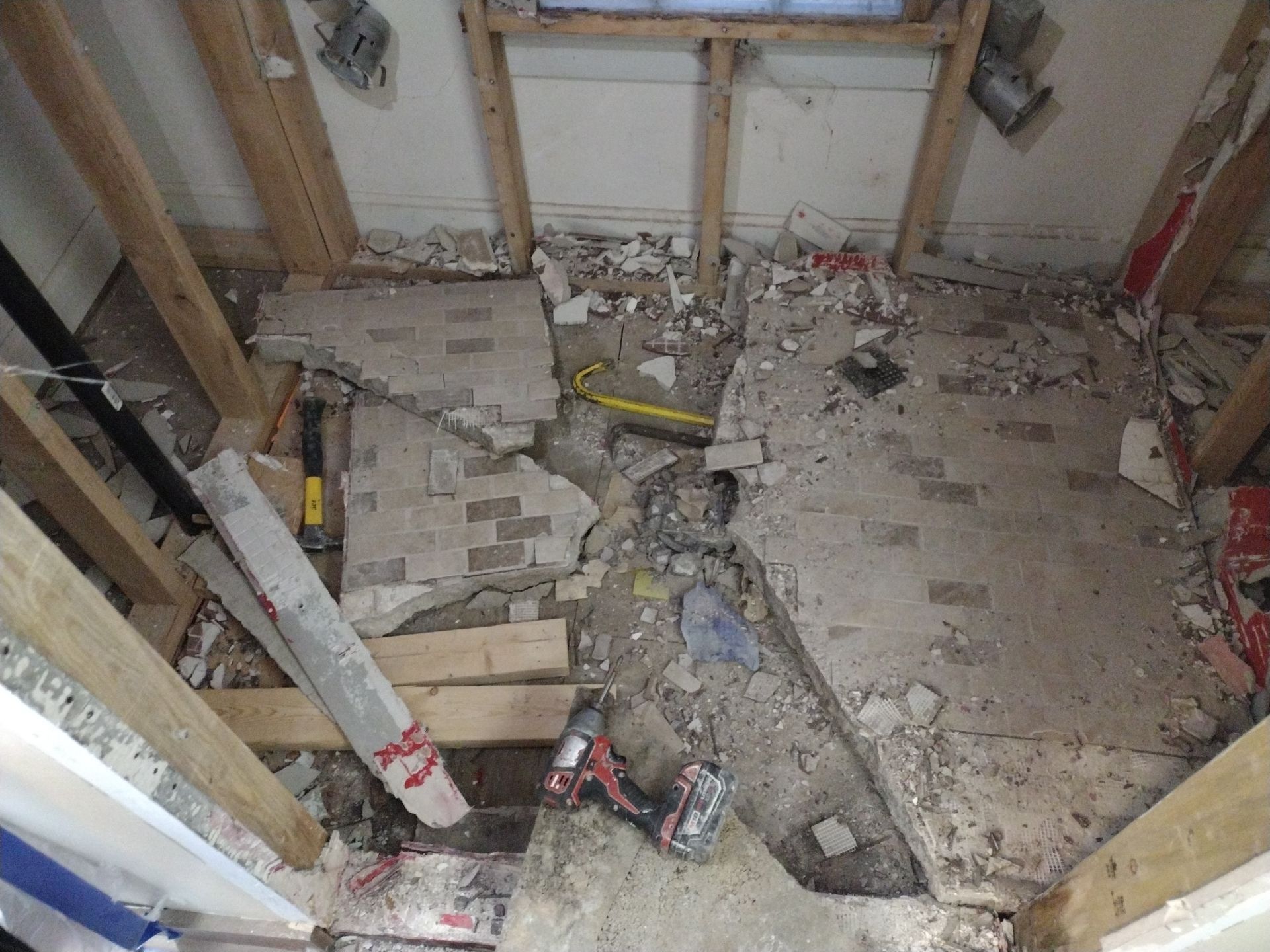 Shower Remodel & Ceiling Restoration – Correcting Water Damage and Rebuilding Right by Johnny Five Construction 