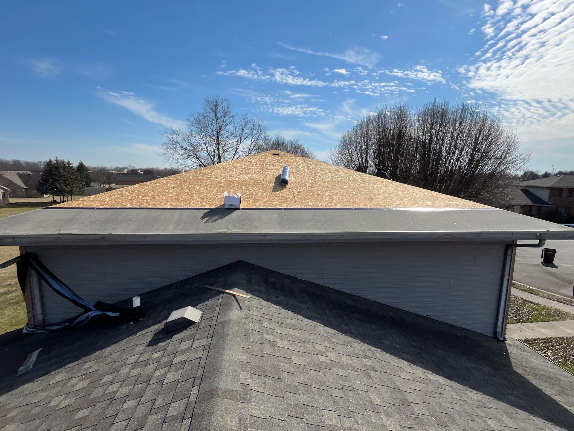 Residential Roofing Installation using GAF Timberline HDZ Weathered Wood by Nitro Roofing and Construction
