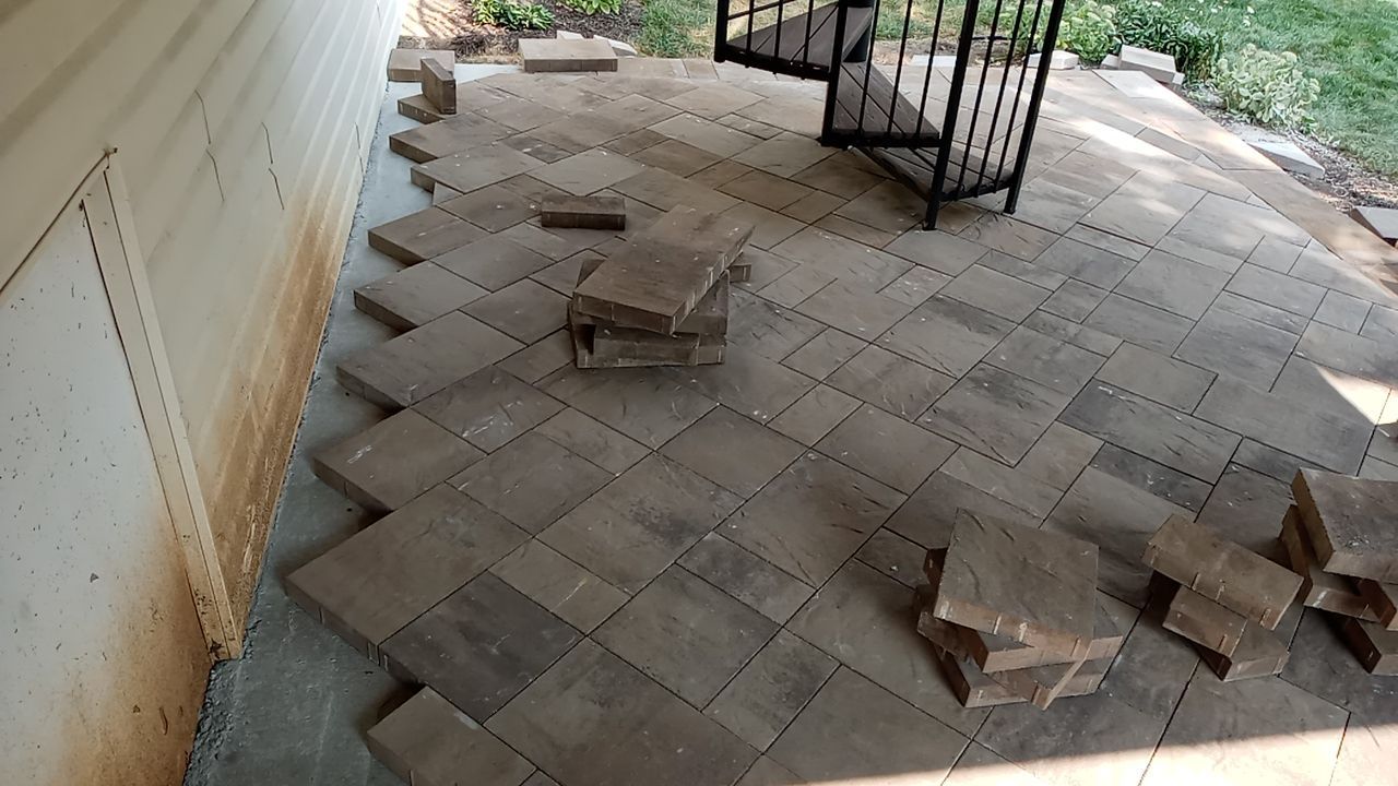 Back Yard Paver Patio by LAND ESCAPES LLC