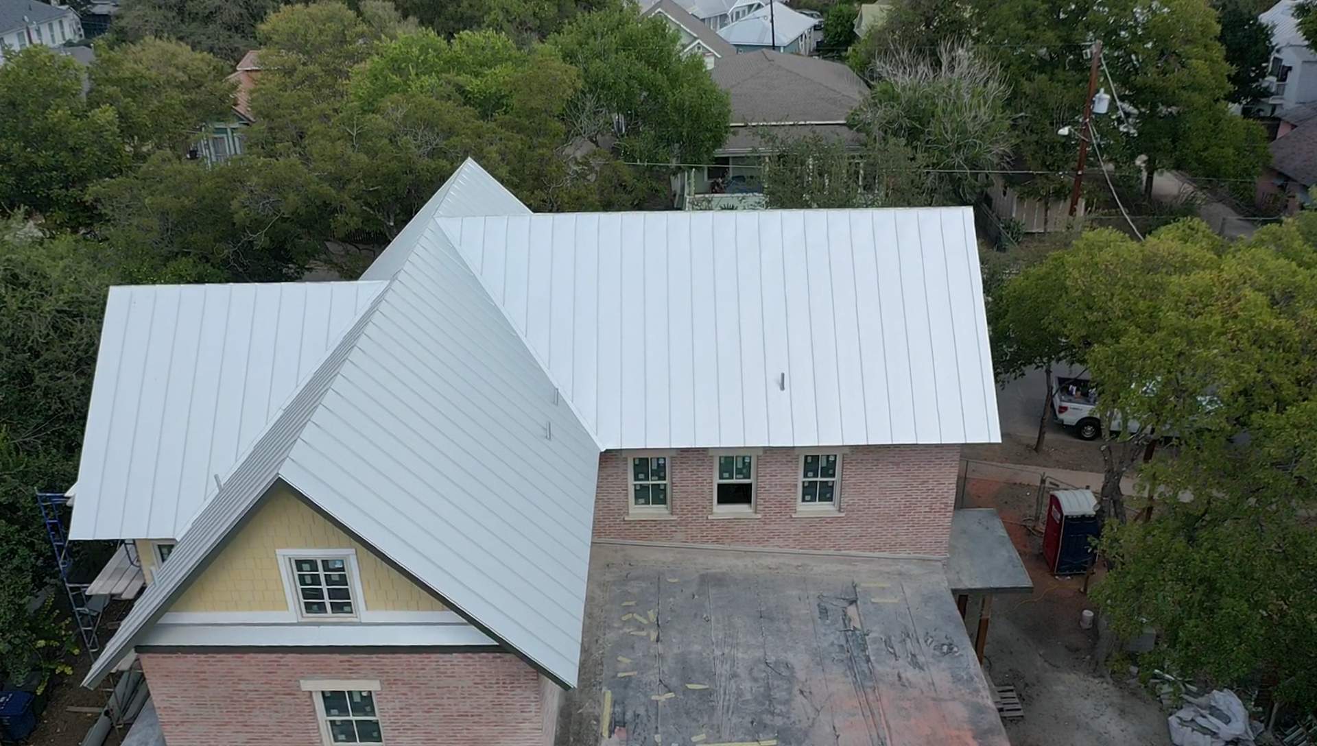 Residential Metal Roof Installation using McElroy Metal by Premier Roofing and Contracting