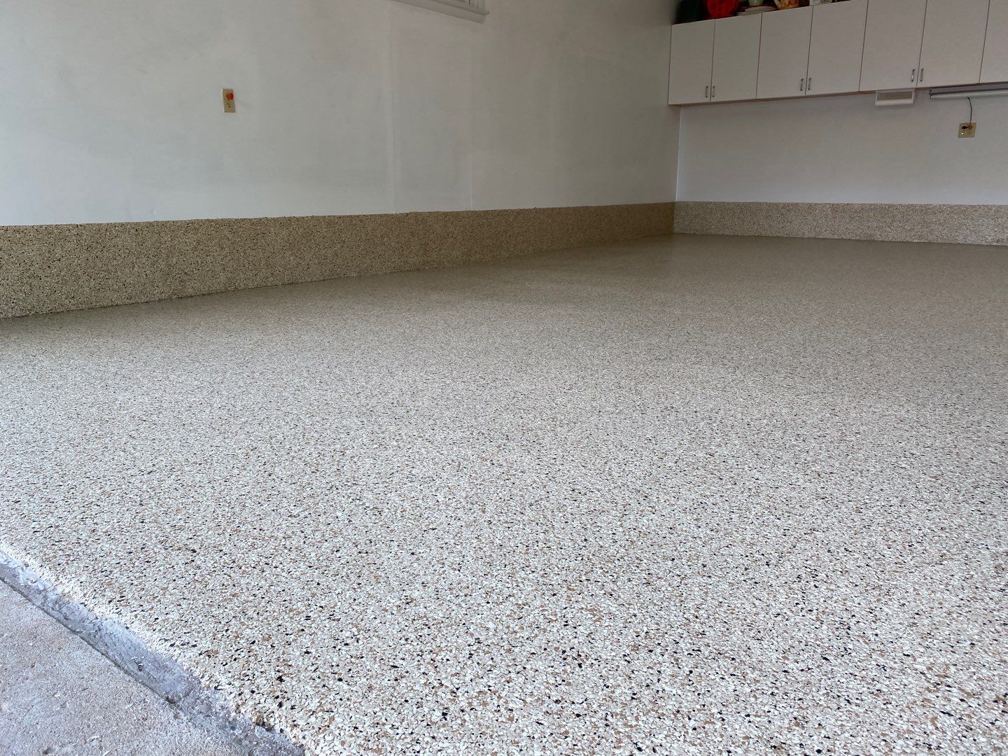 Garage Floor and Patio using Driftwood by Your1DayFloor.com