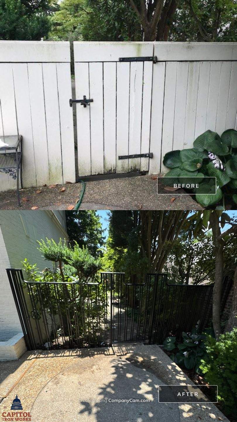 Custom Iron Fence & Gate – Residential Exterior – Washington, DC by Capitol Iron Works