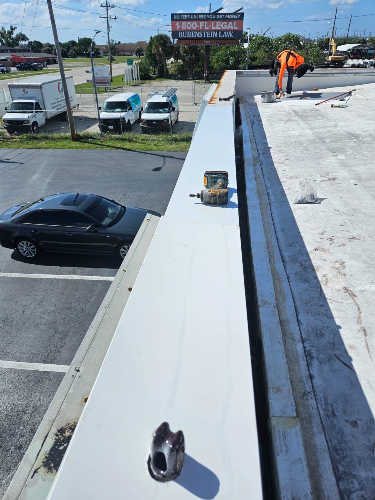 Commercial Roofing Repair using TPO and Metal Decking by Four Peaks Roofing