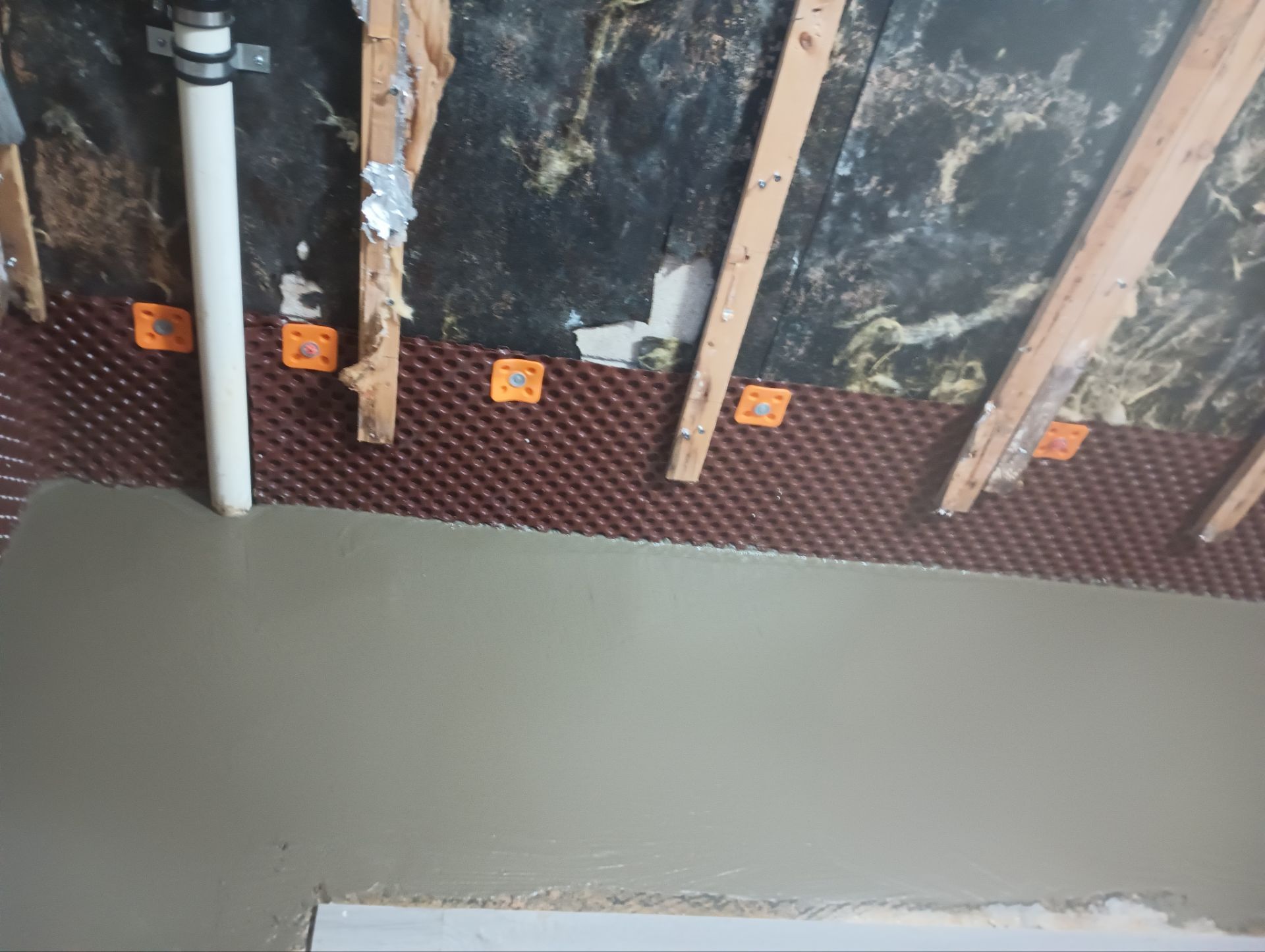 French Drain using pipes by Stone Waterproofing