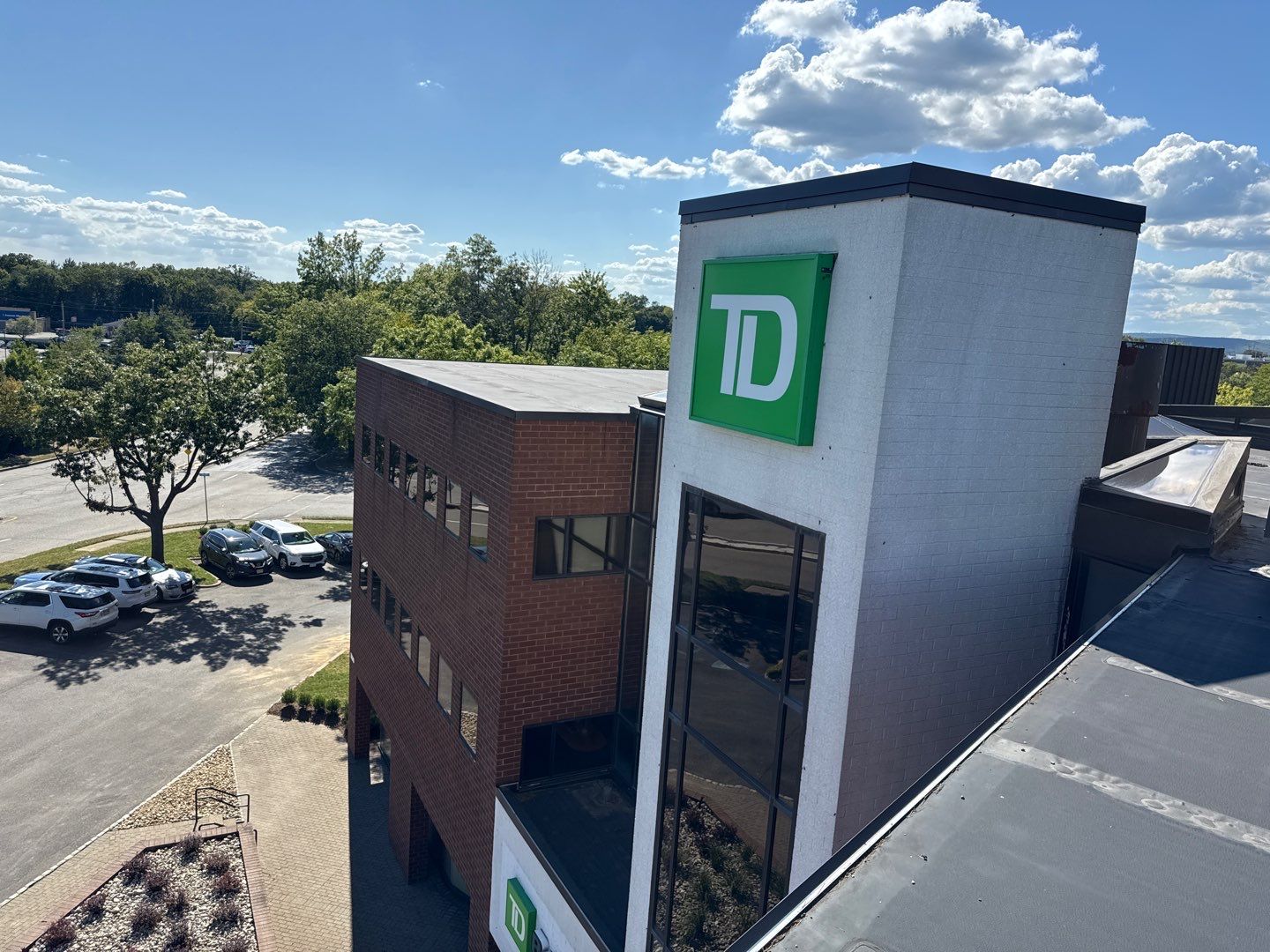 Commercial Roof Replacement – TPO Rhinobond System Installed at TD Bank by All Site Roofing