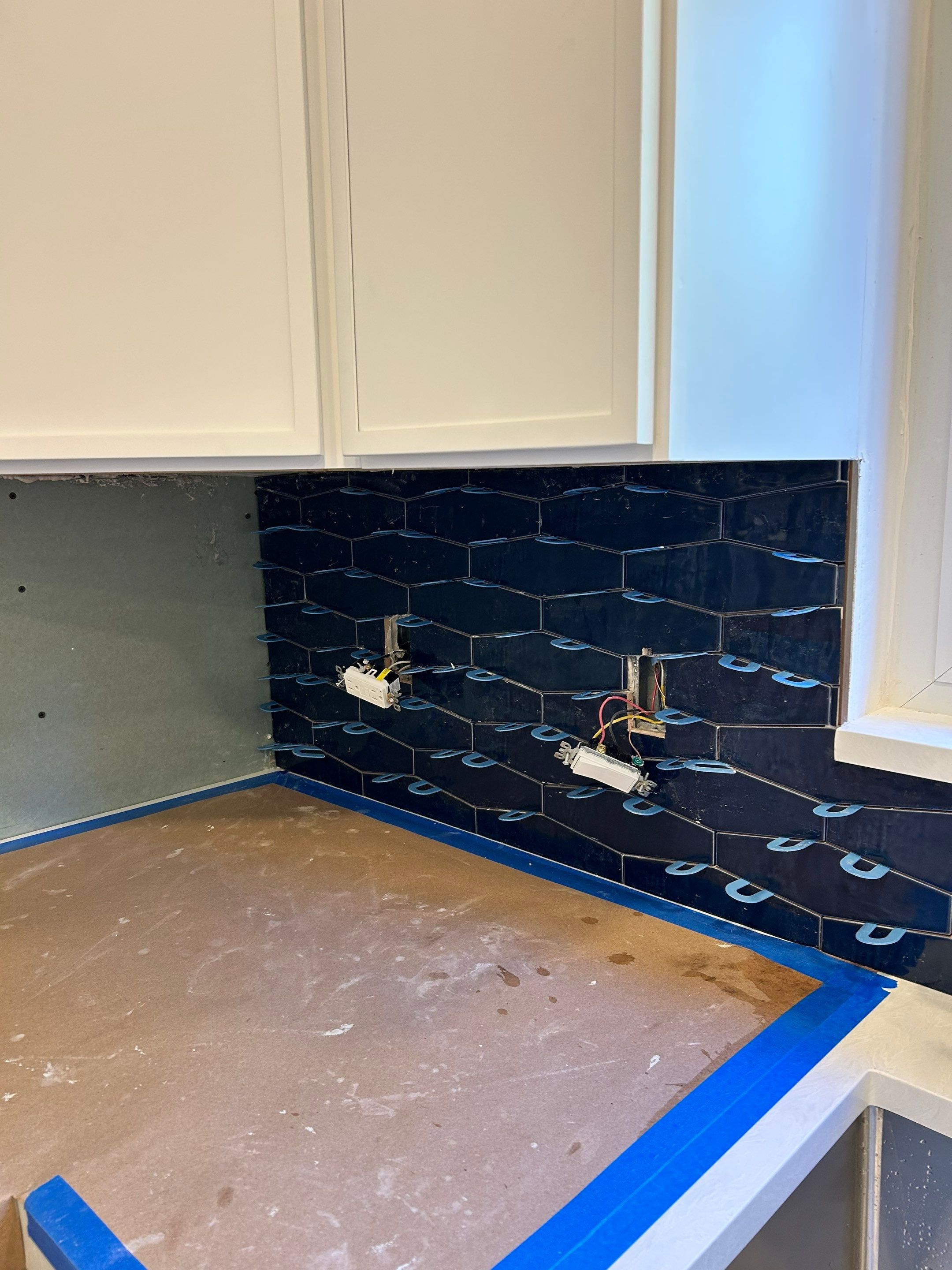 Blue Backsplash - Delray Beach by Hevi Tile
