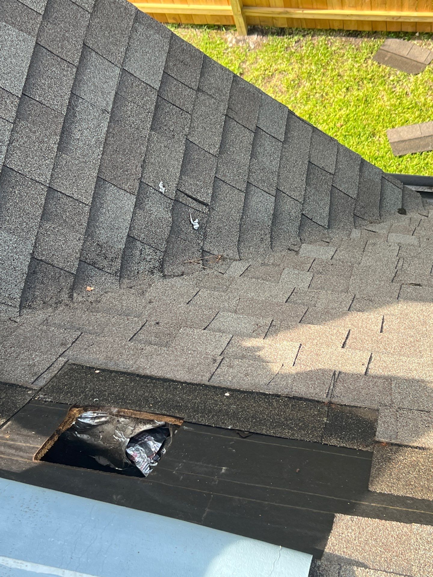 Hail Damage using Owen's Corning Duration (Lifetime) Shingles by Roof Repair Company