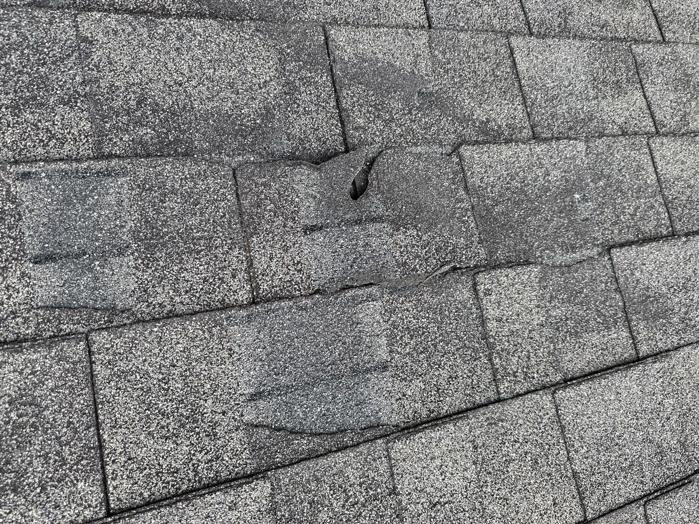 Hail Damage using Owen's Corning Duration (Lifetime) Shingles by Roof Repair Company