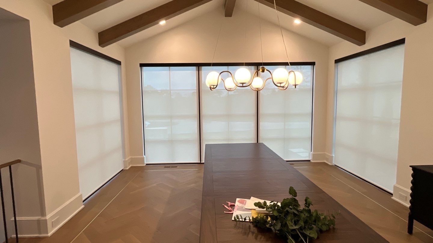 Motorized Residential Shades and Drapery by Custom Blinds & Design