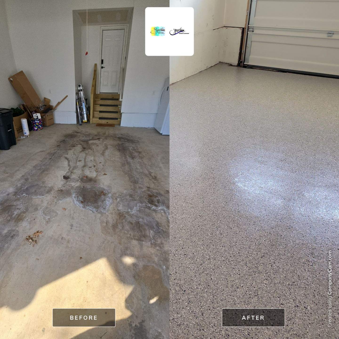 Garage Floor Coating using Penntek by Spectrum Painting, LLC