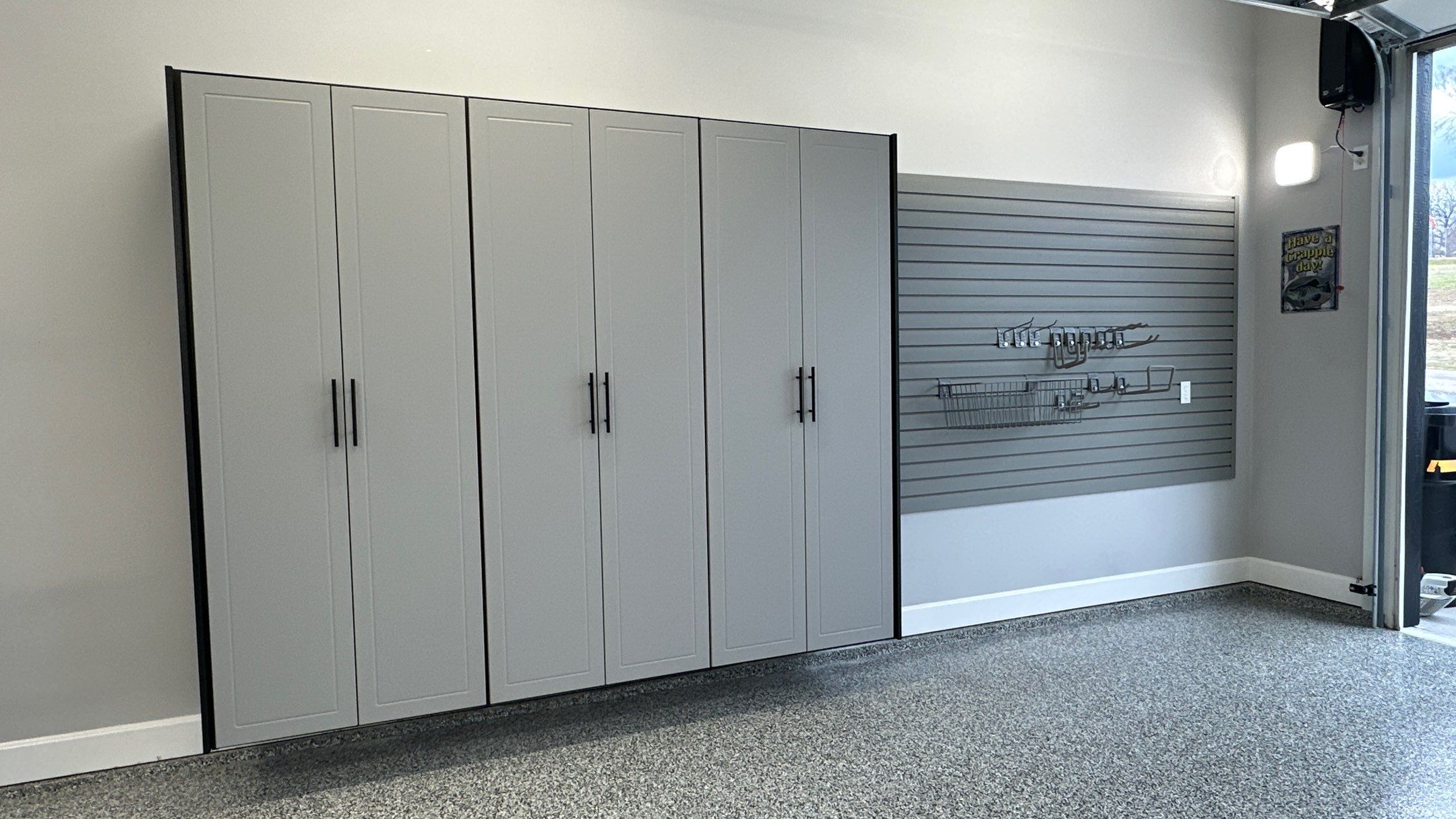 Pat F upgraded his garage with a cool Two-tone cabinet setup by Banner Garage