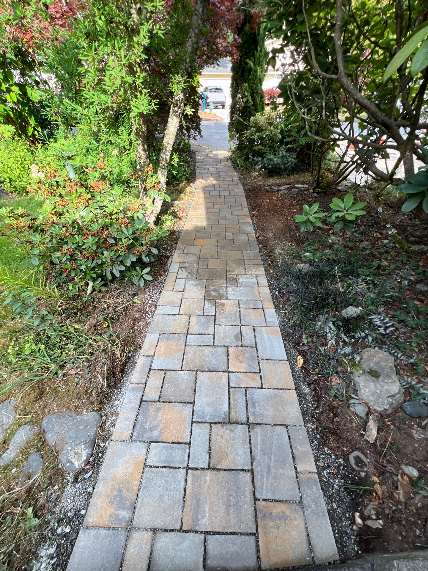 Pavers Driveway & Walkway with Concrete Lip | Seattle  by Jireh Asphalt & Concrete Inc 