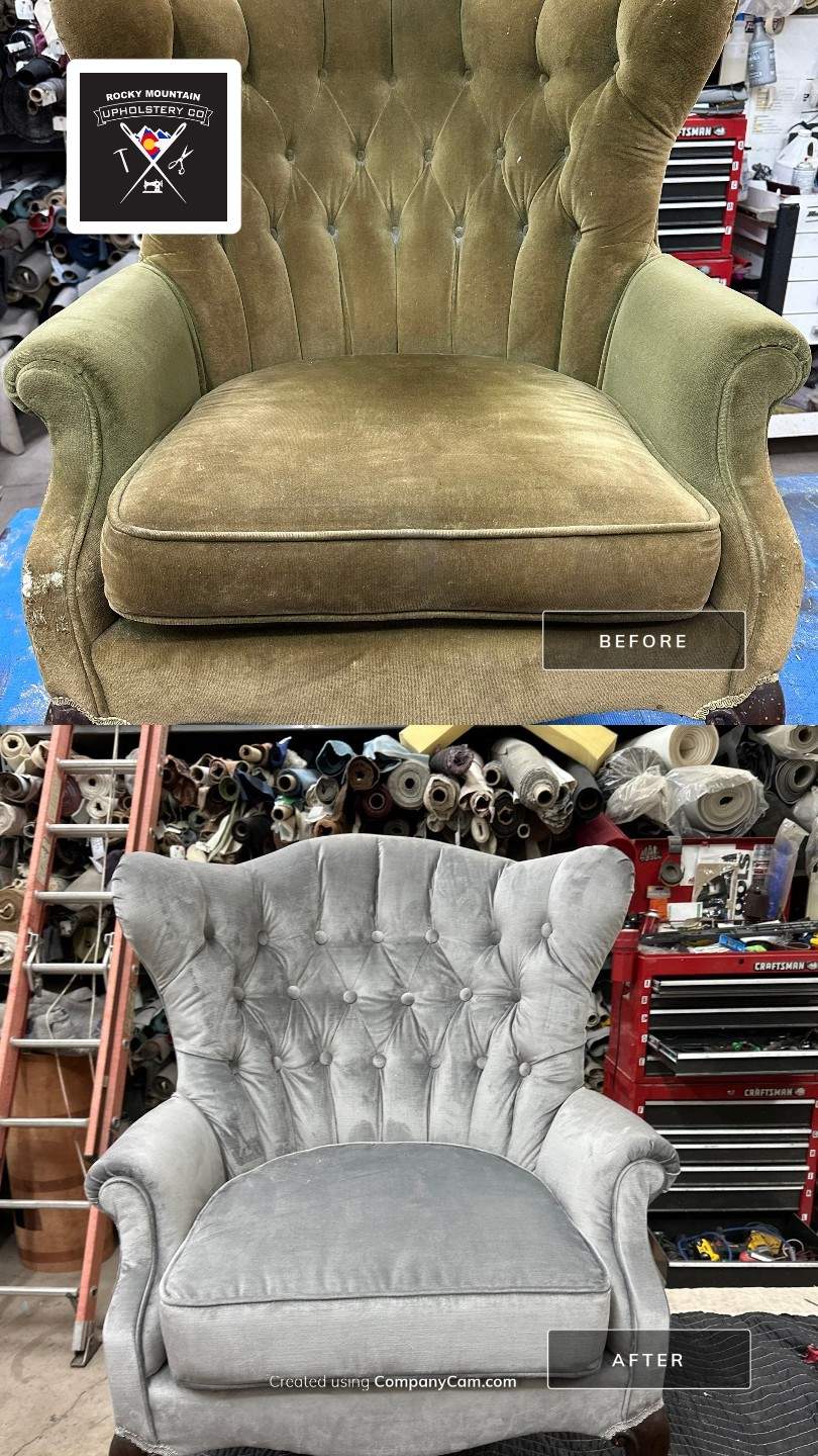 Wingback Chair by Rocky Mountain Upholstery Co