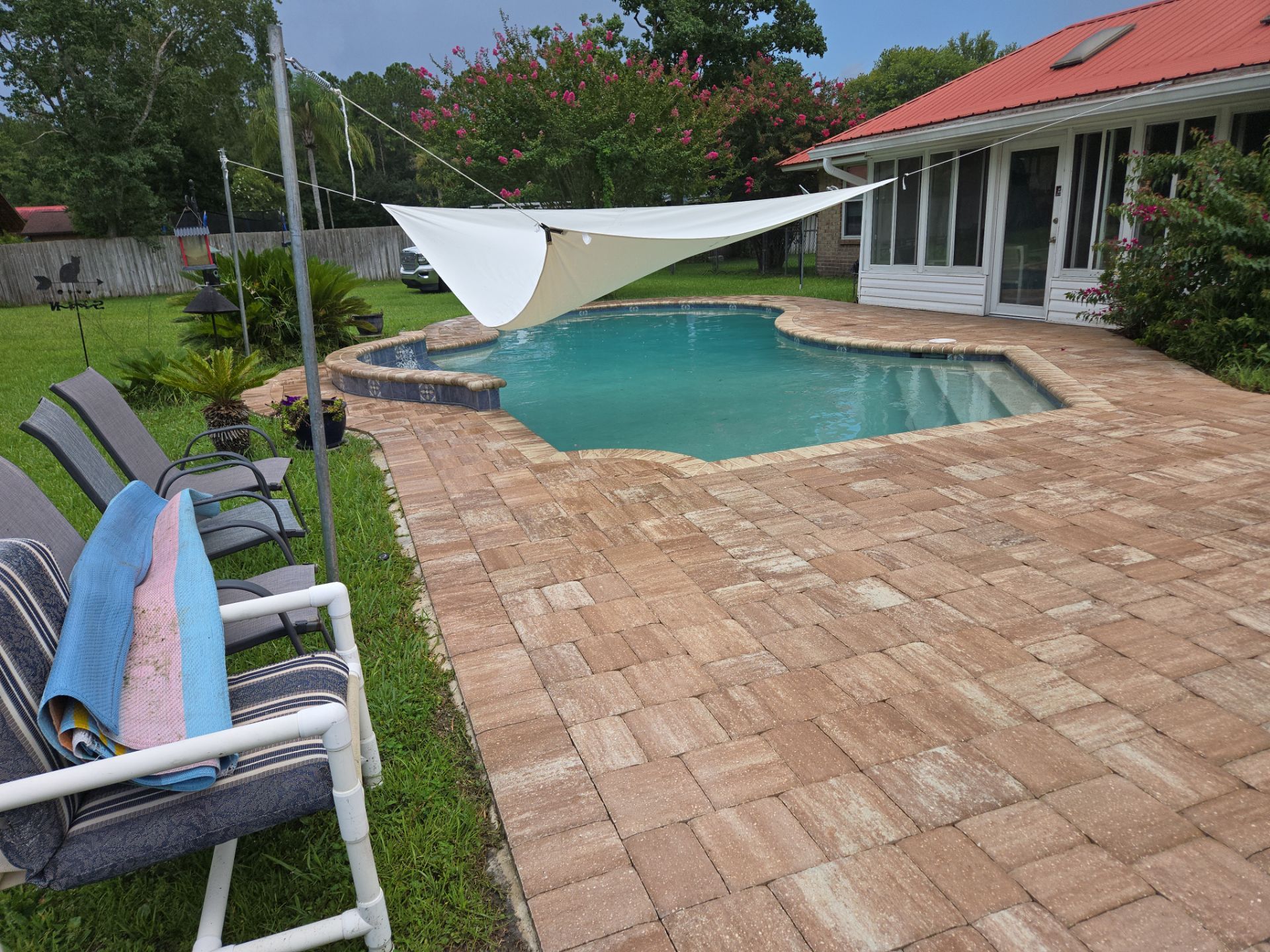 Pool Pavers using Concrete Sealant by DuraSeal