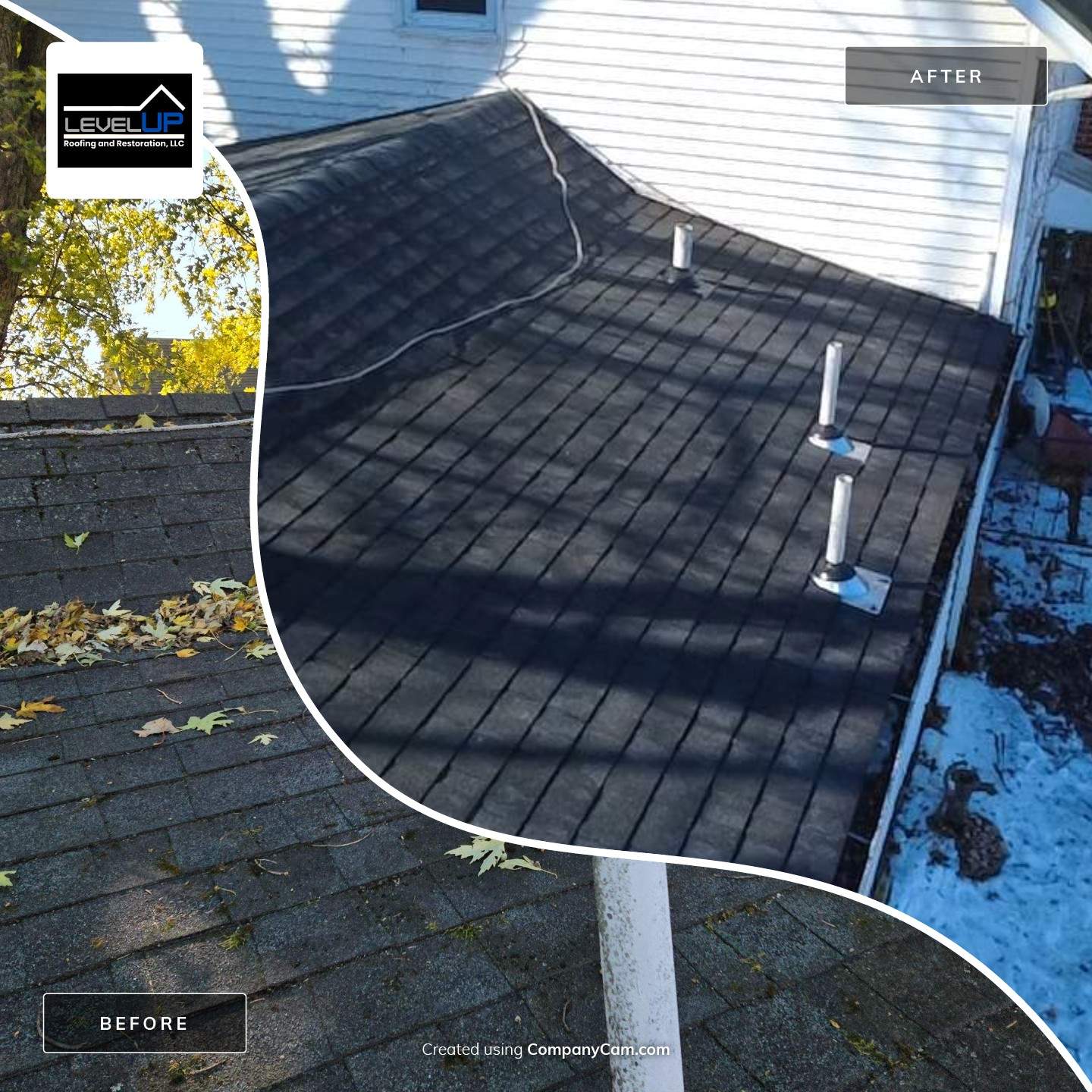 Entryway Roof Restoration & Shingle Upgrade by Level Up Roofing and Restoration Services LLC