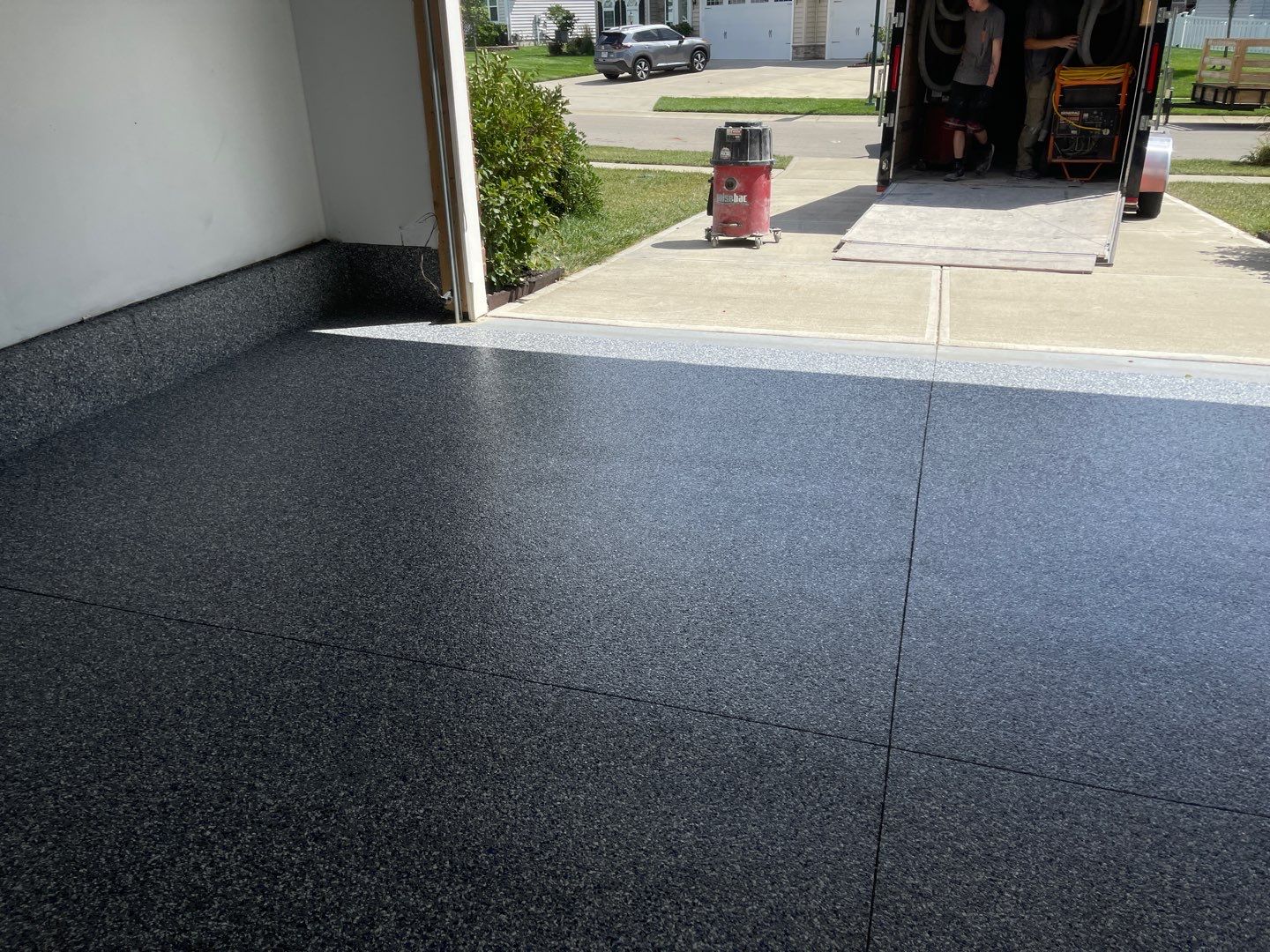 Garage Floor using Galaxy Blue by Your1DayFloor.com