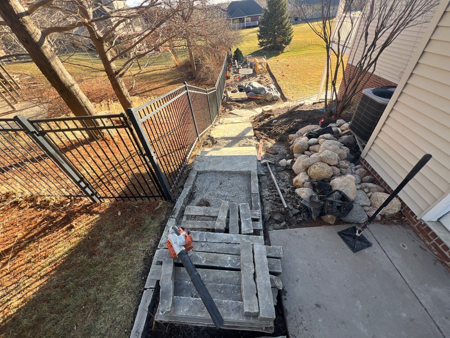 Updated Stone Stepper Path by New Horizon Landscapes