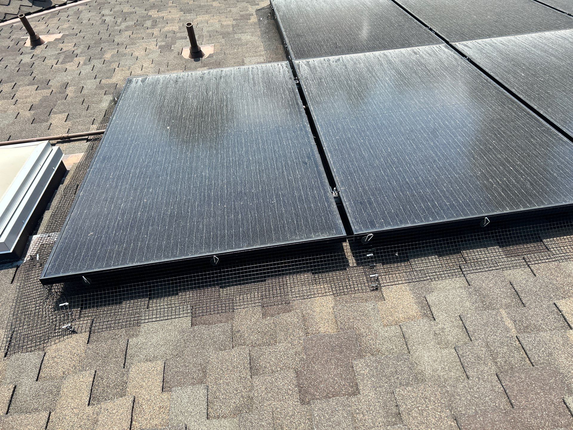 Solar Panel Critter Guard Installation by All One Solar Shine