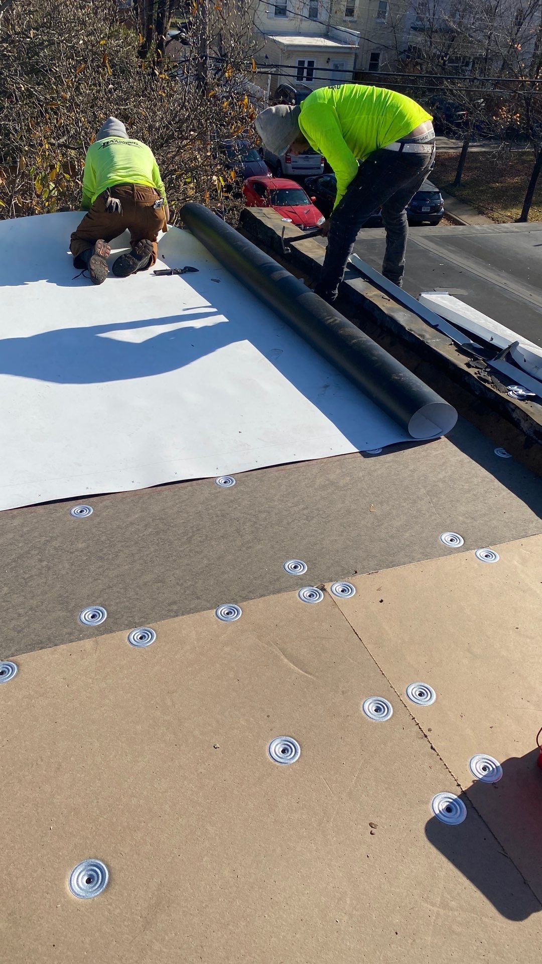 Alexandria: Residential Flat Roof Replacement with Mule Hide TPO Membrane by RM Banning, Inc.