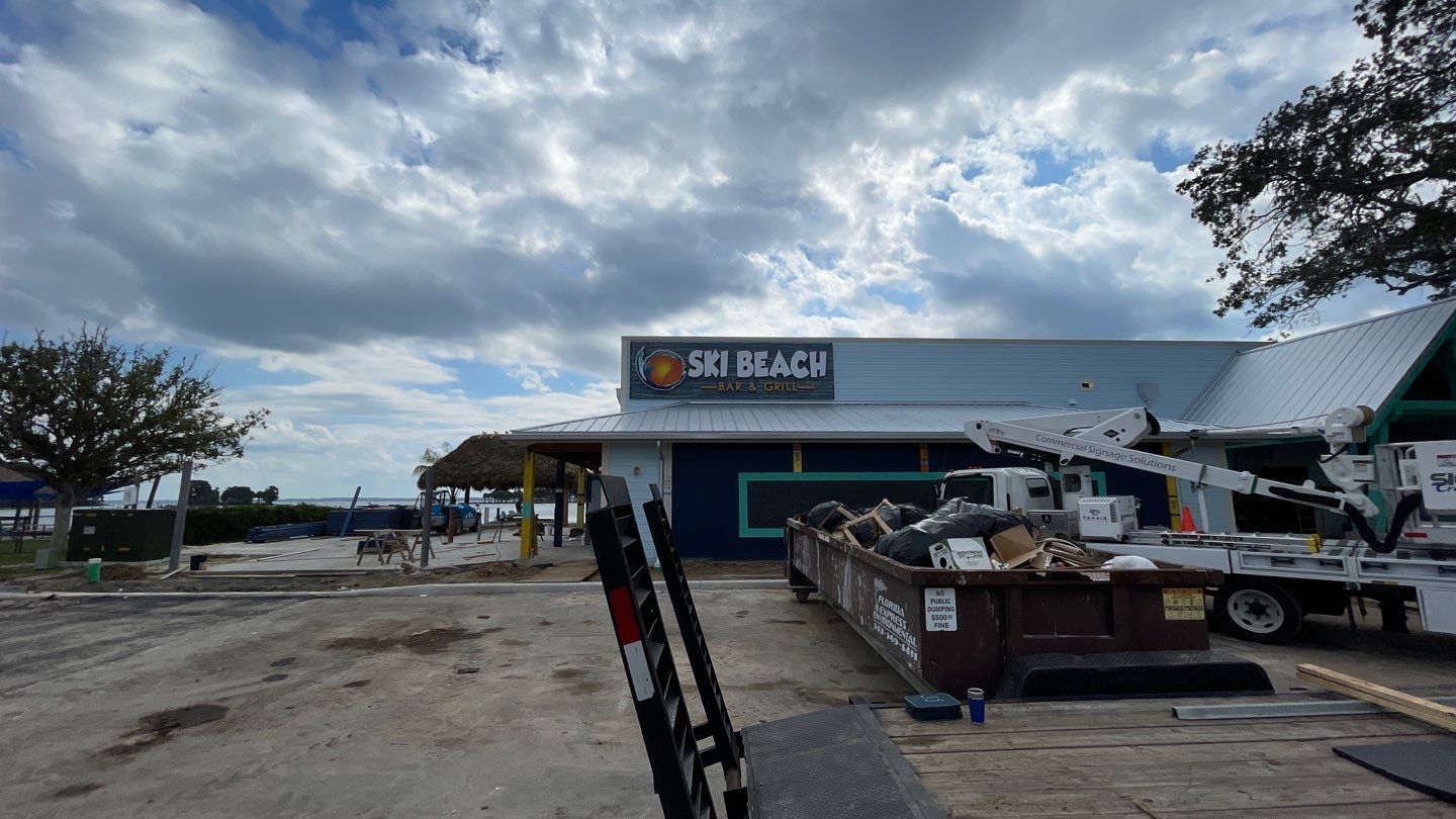 Channel Letters on Backer for Ski Beach Bar and Grill by SignCrafters