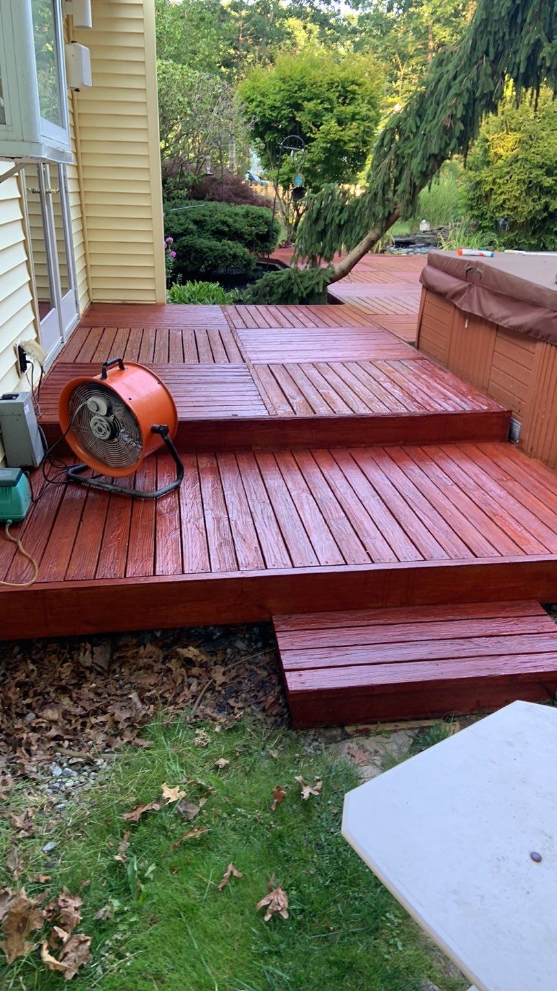 Deck Refinishing Using Powerwasher by A1 NERDY HOMES LLC