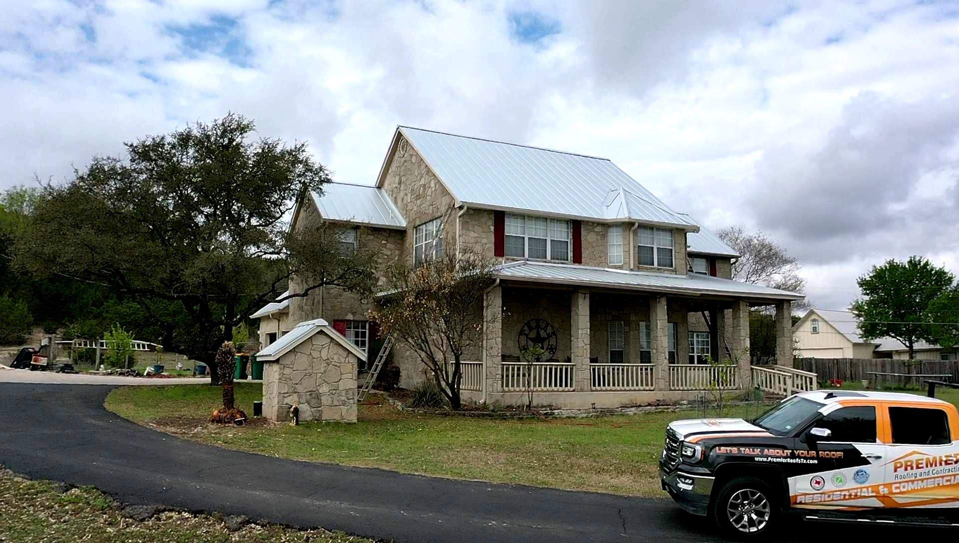 Residential Metal Roof Installation using McElroy Metal by Premier Roofing and Contracting