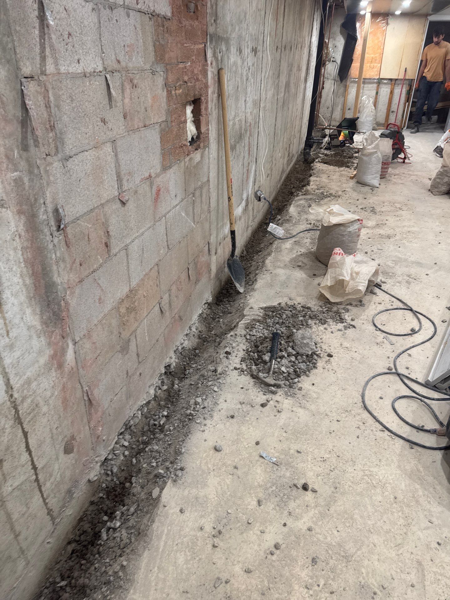 Interior French Drain and Sump Pump Installation in Vaughan by Canada Waterproofers Inc
