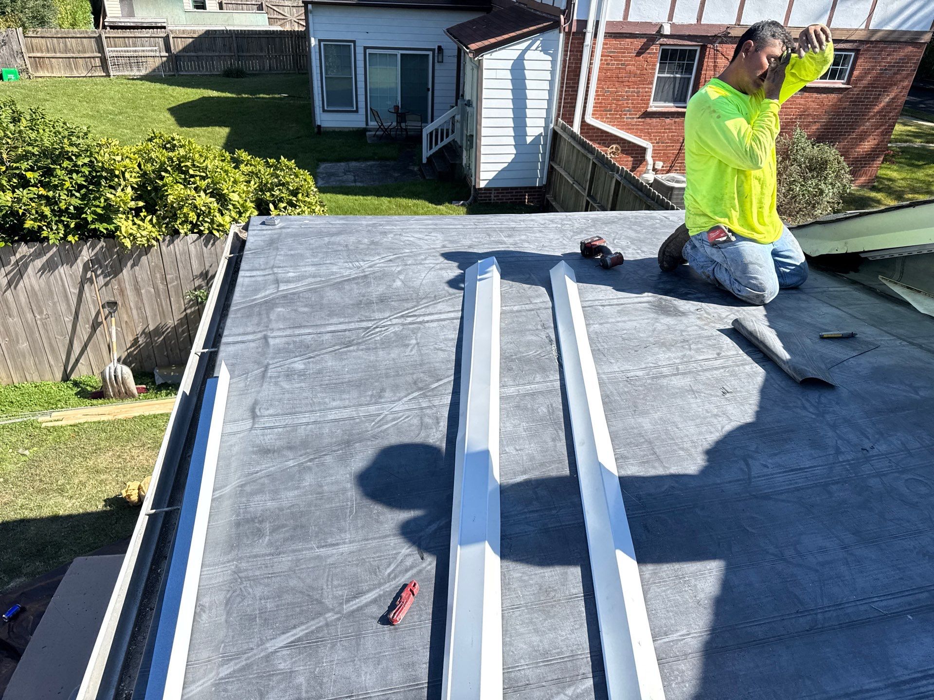 EPDM Flat Roof Installation in Richmond by Cade Construction