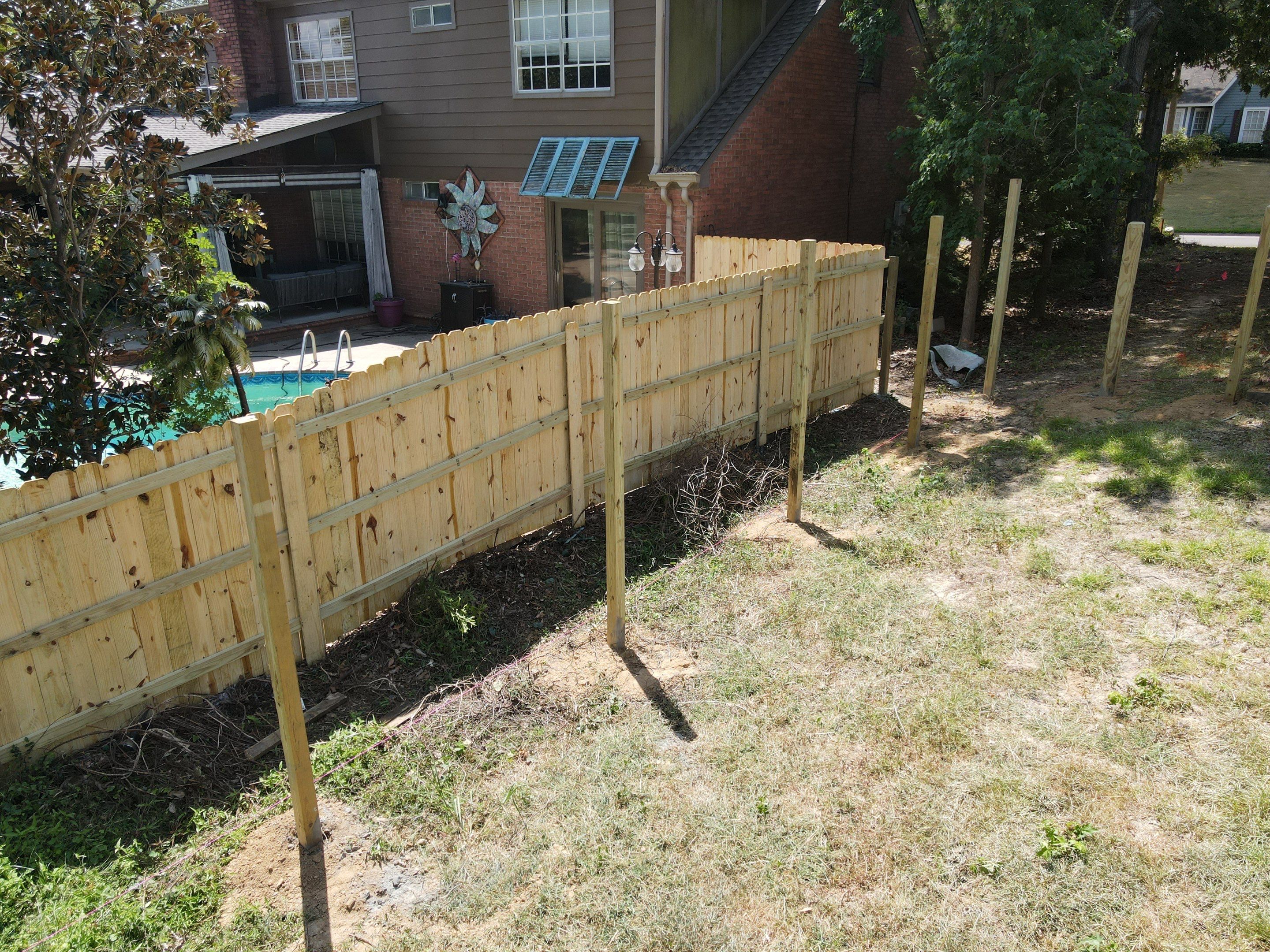 6ft Treated Pine Fence using Postmaster by Roberson Construction LLC