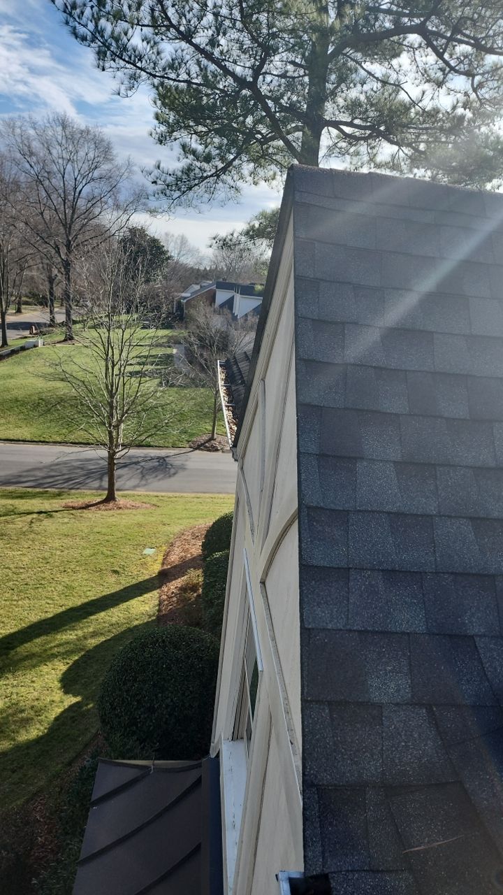 Gutter Cleaning using water by Power Wash Masters LLC