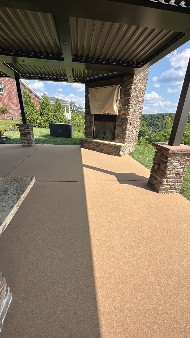 Large Patio + Garage Project in Moon Township by Floors in a Day, Inc